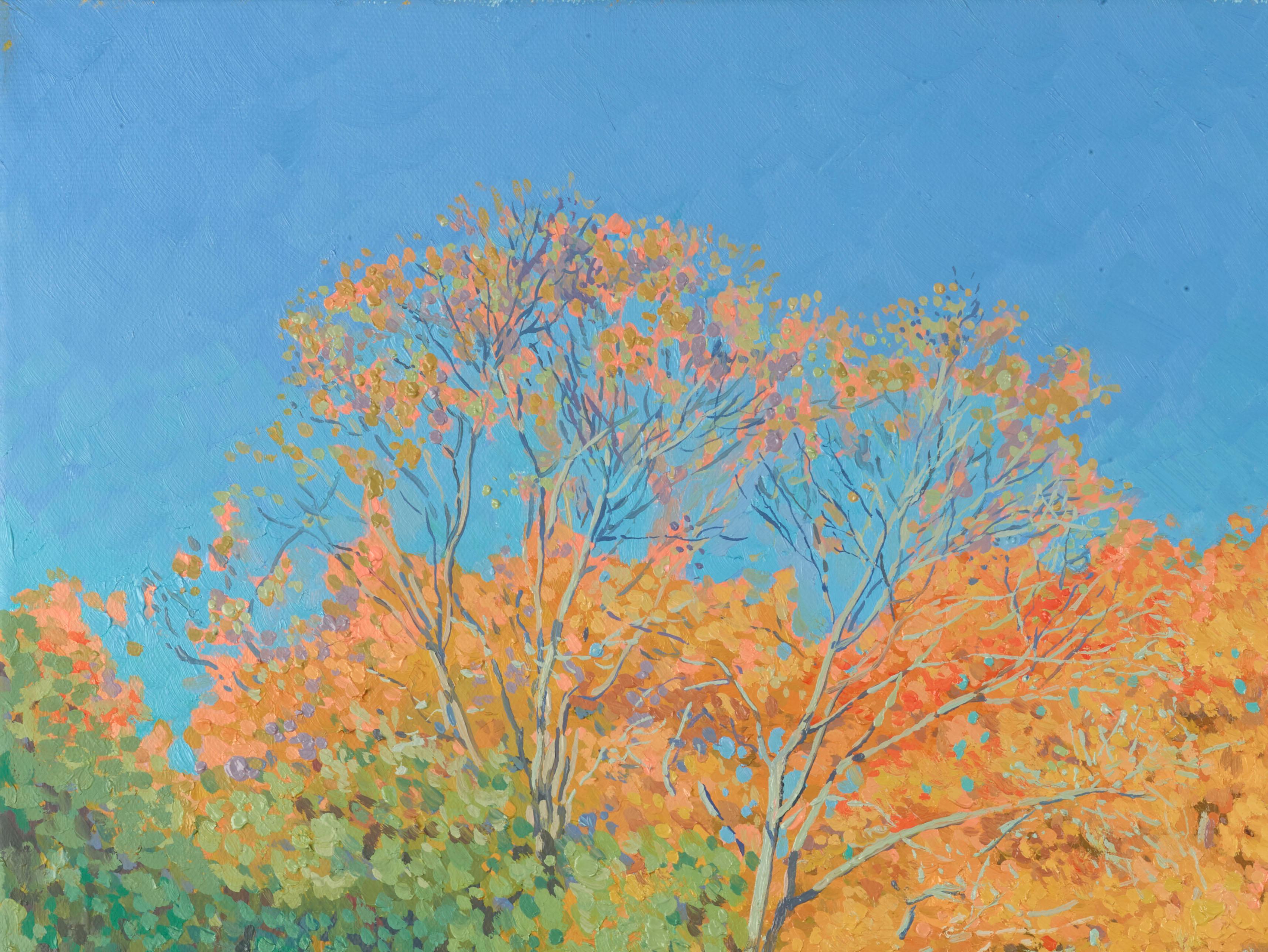Automne doré à Tsaritsyno - Painting de Simon Kozhin
