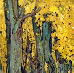 Golden maples in the park