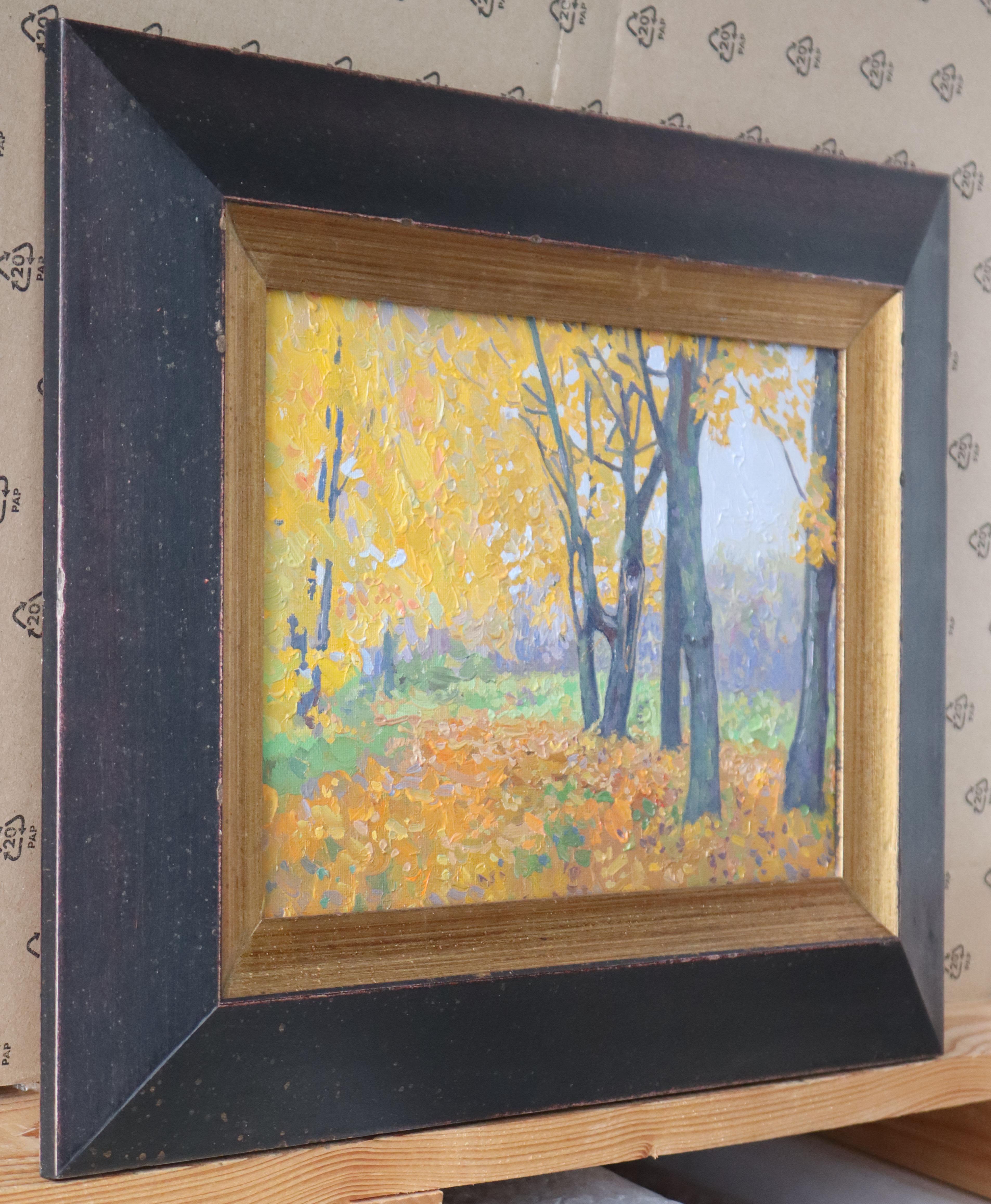 Autumn is a wonderful time when in October the leaves of the trees change color from green to gold and red, purple, orange. I painted this sketch from life in Tsaritsyno Park and tried to convey the bright changes in nature, where the golden shades