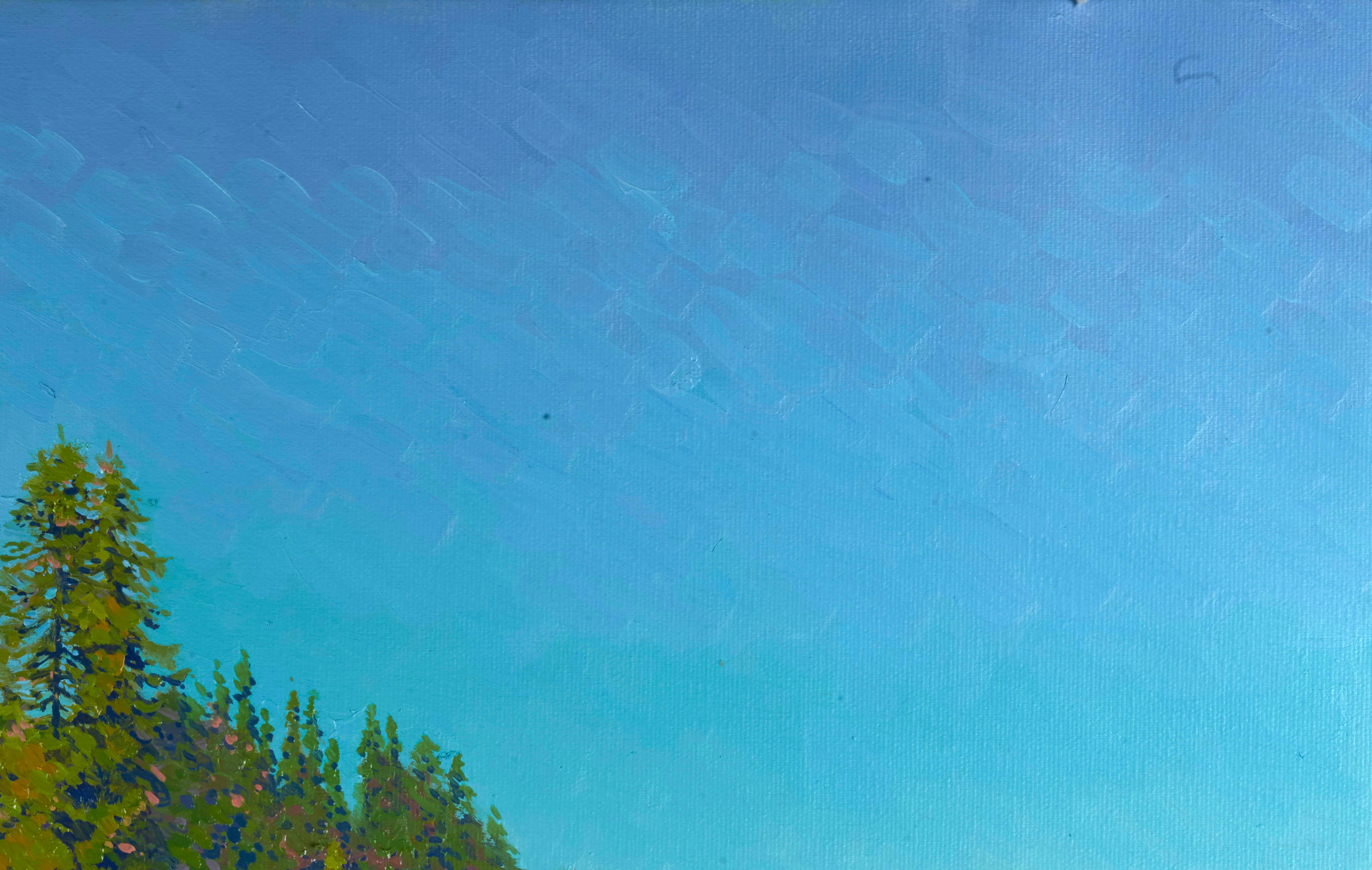 Dans ma peinture, j'ai cherché à capturer la beauté sereine et sans âge de l'étreinte de la nature. En utilisant des peintures à l'huile, j'ai mélangé les disciplines des beaux-arts, de l'impressionnisme et du réalisme pour donner vie à cette scène