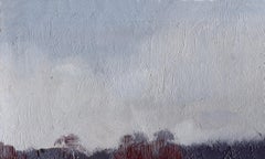 Gray Day in Izmailovsky Park - Pastel Landscape Painting, 14x23 cm