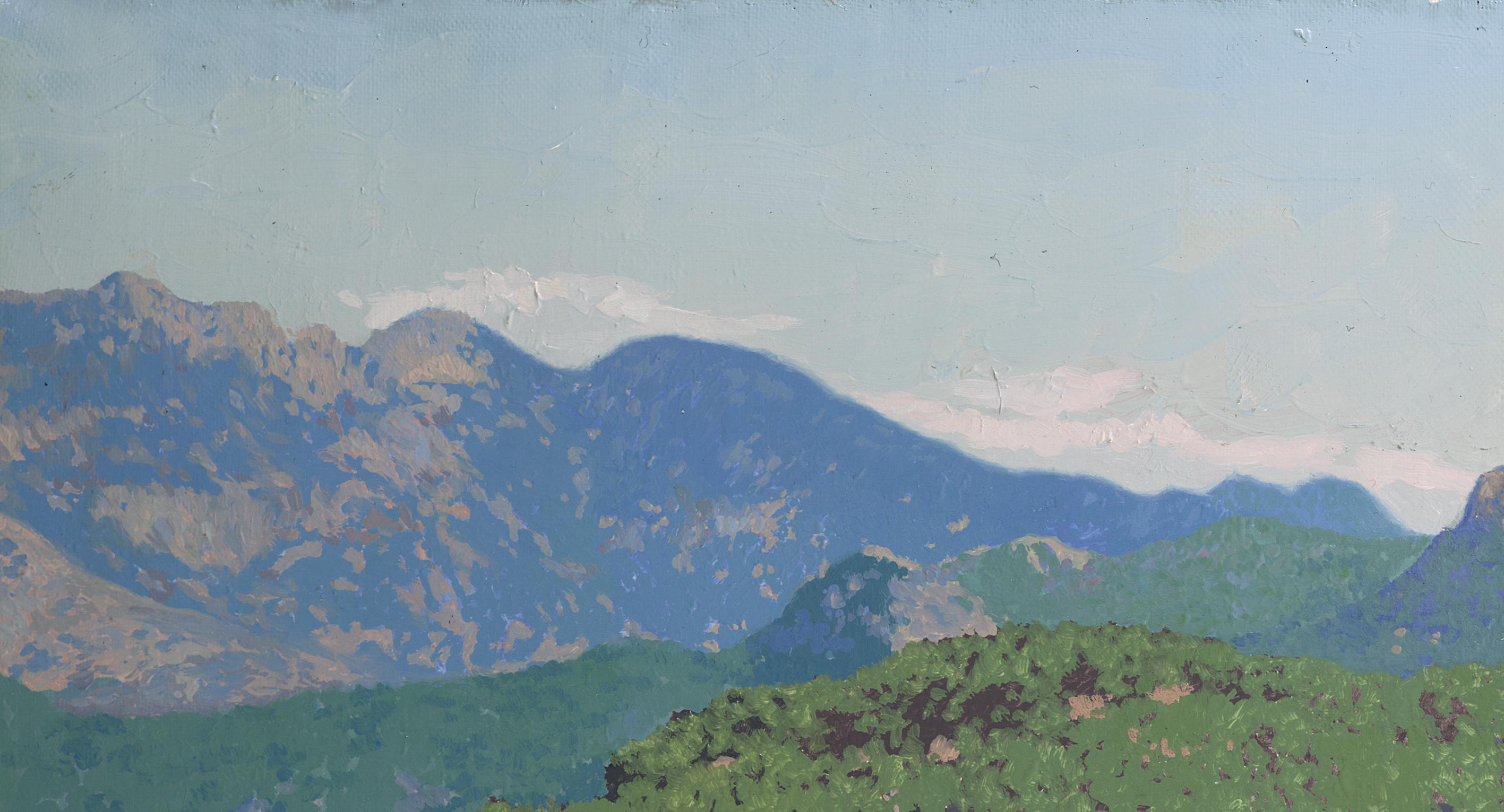 Grüner Canyon – Painting von Simon Kozhin