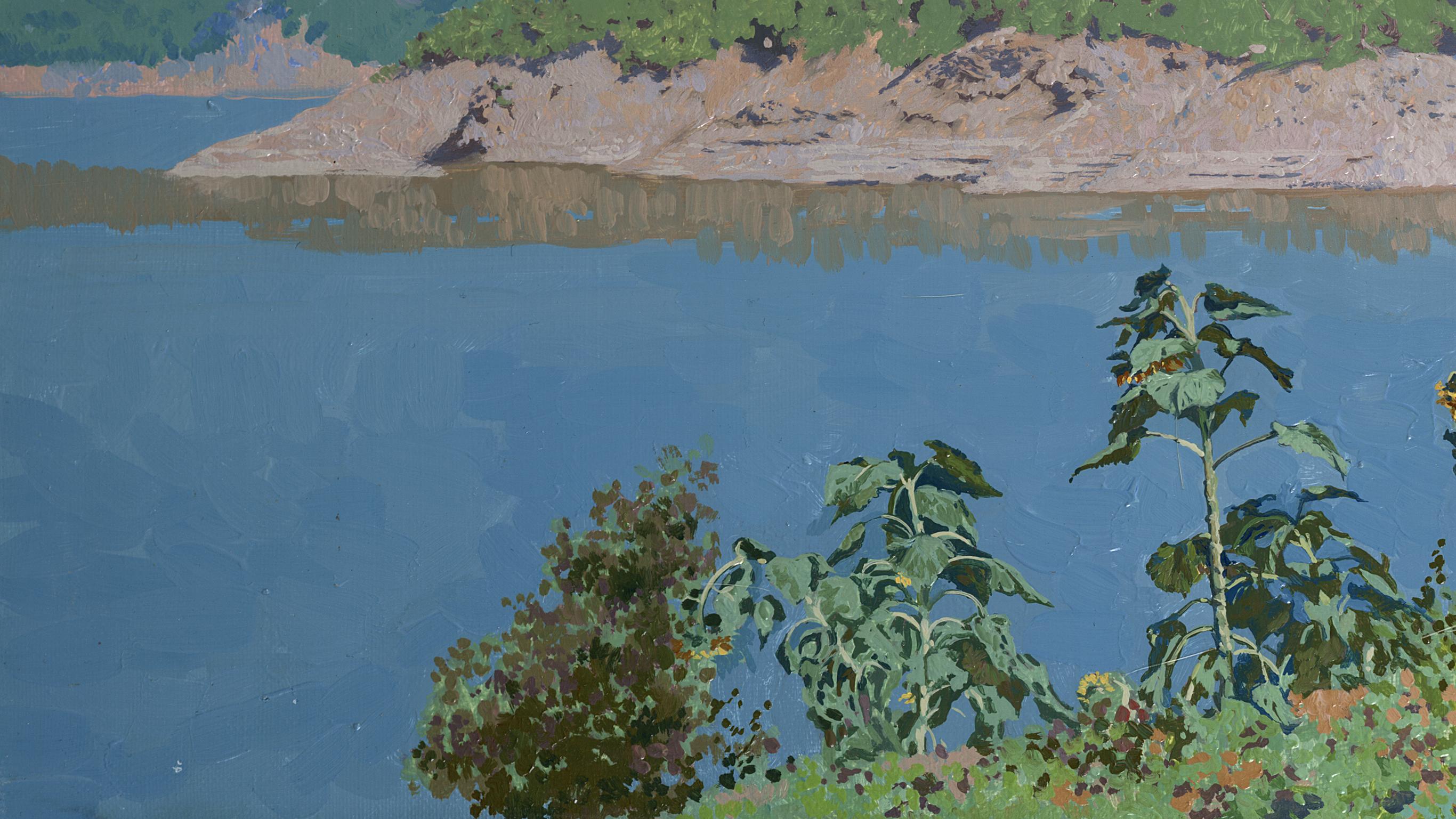 Grüner Canyon (Impressionismus), Painting, von Simon Kozhin