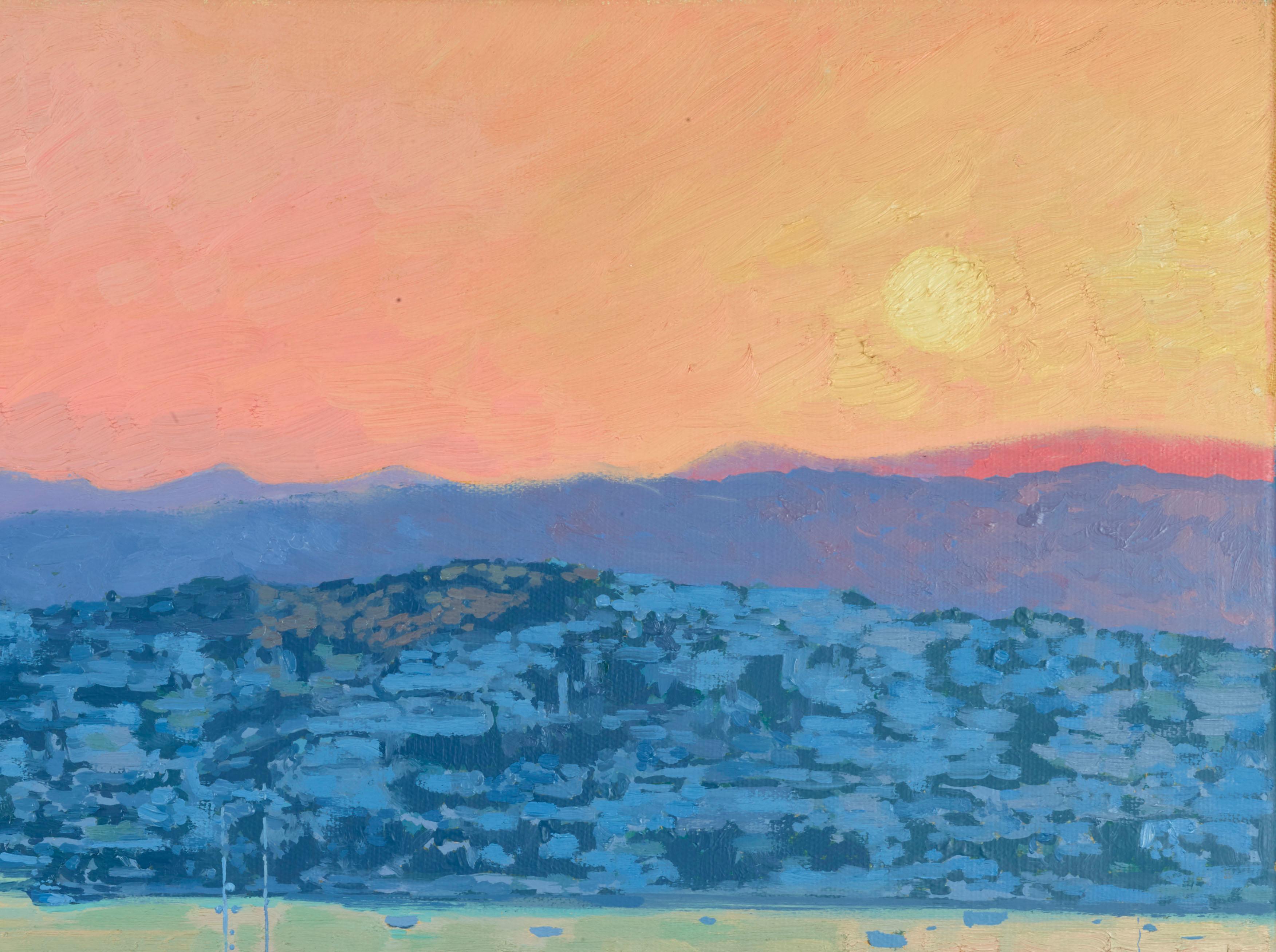 La bahía de Gumbet al final del día - Painting Impresionista de Simon Kozhin