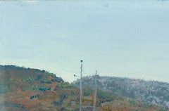 Gumbet. Harbor. Oil Impressionist Seascape Gold Framed Turkey landscape