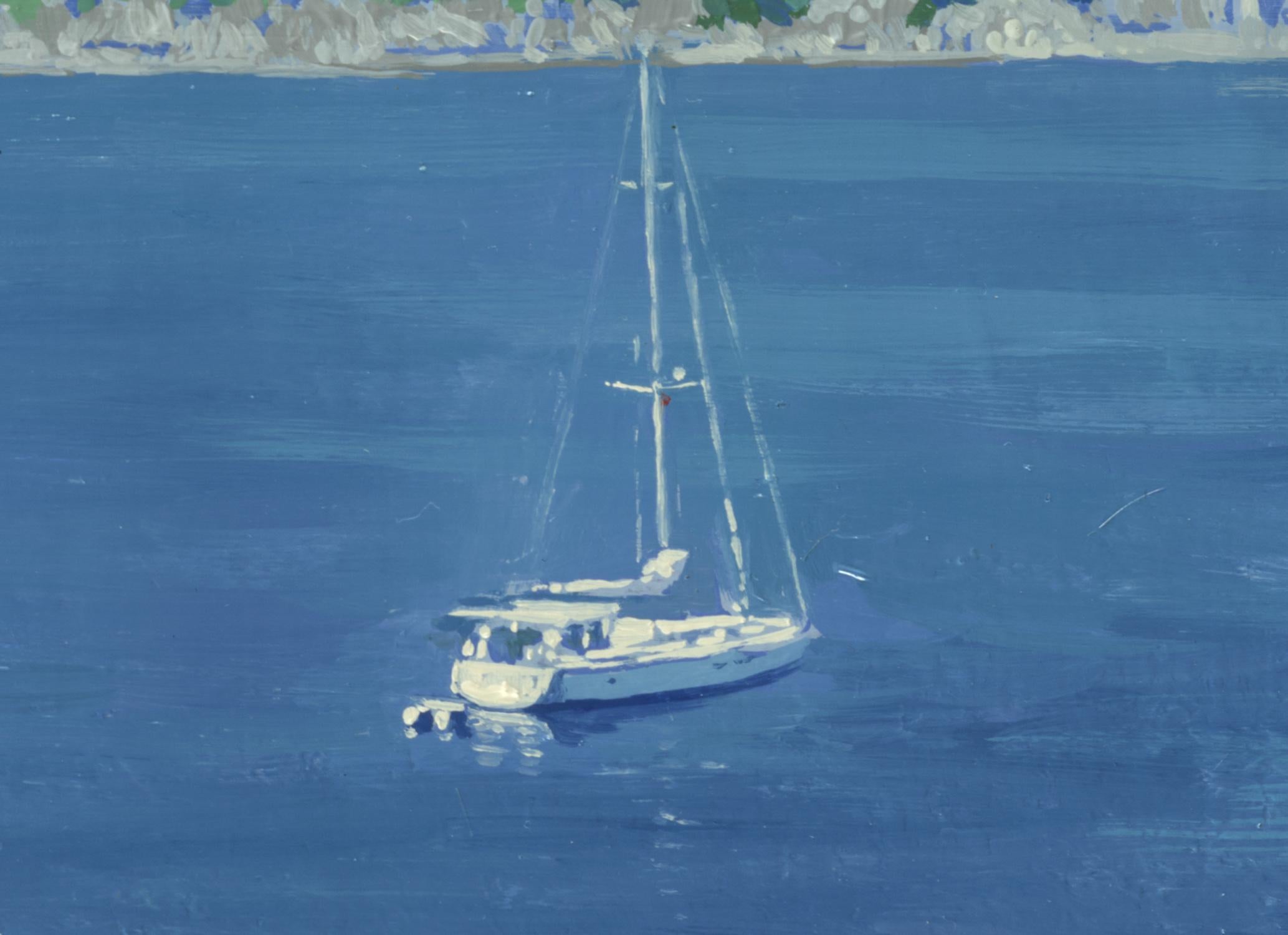 Halicarnassus harbor - Painting by Simon Kozhin
