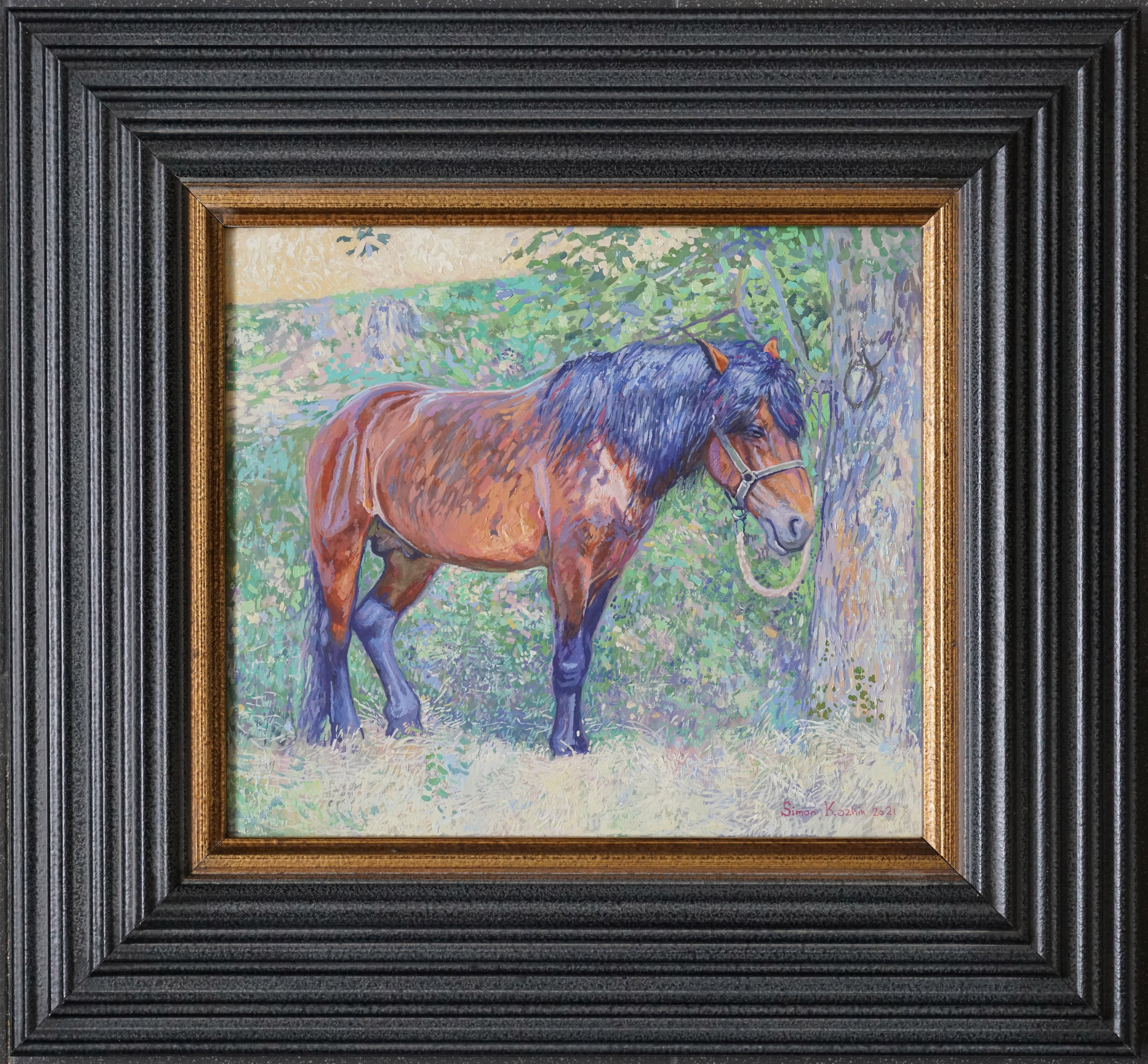 Horse in the shade of trees For Sale 1