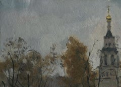 Impressionist Oil Painting of Church of Elijah the Prophet, Cherkizovo
