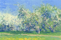 Impressionistic Apple blossom. Kolomenskoye Painting, Framed 20x30 cm, 2014