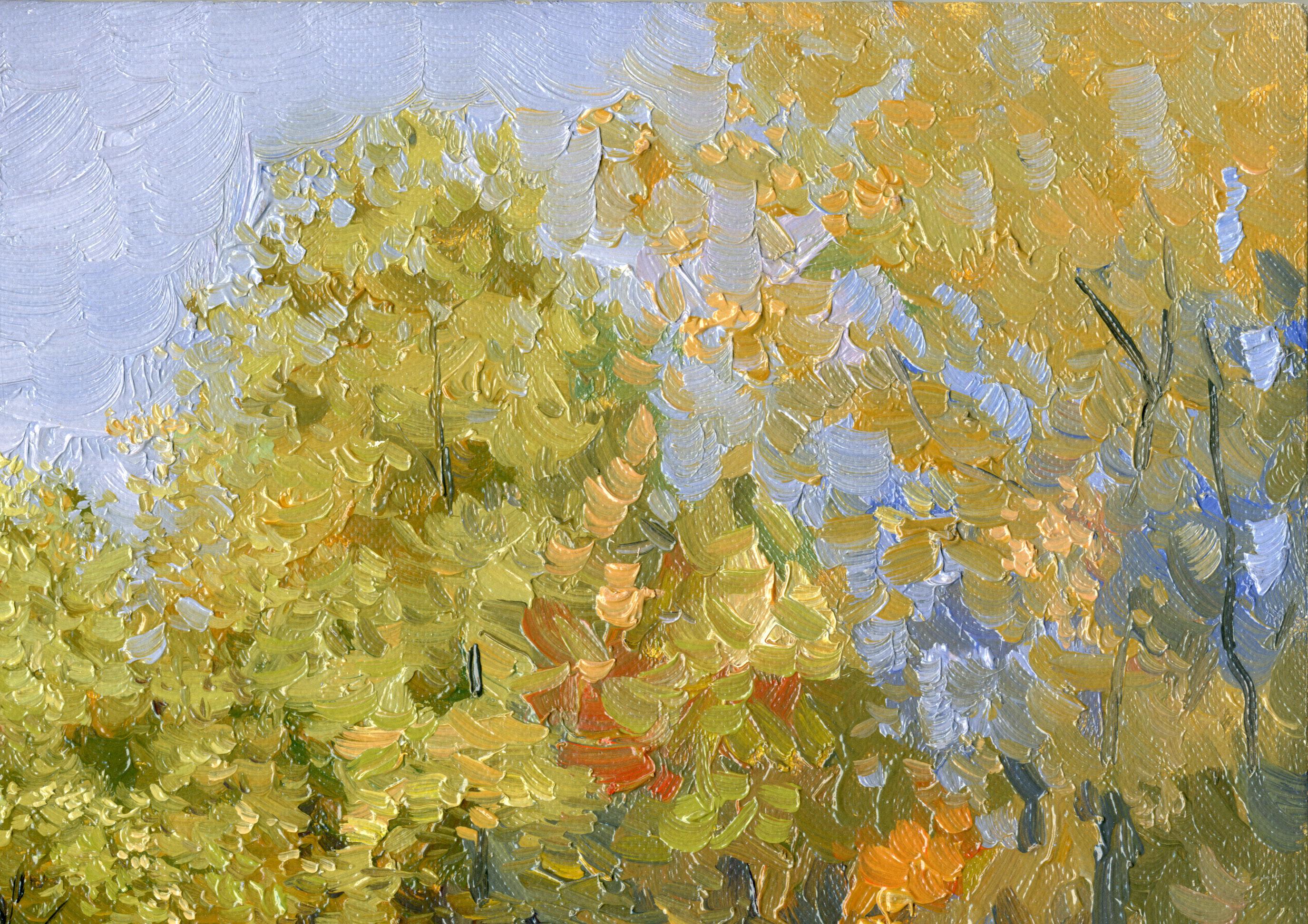 Im botanischen Garten, Öl-Landschaftsgemälde, Pleinair-Kunstwerk, gerahmt im Angebot 10