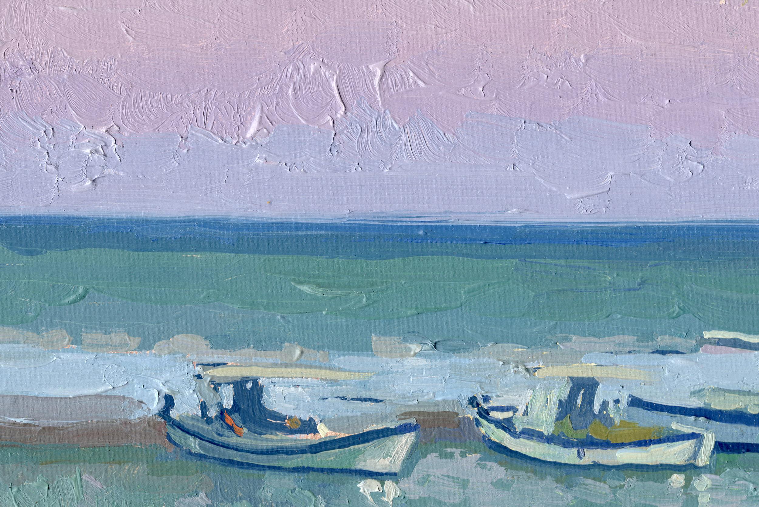 La nuit tombe sur le port de Bali en vente 7