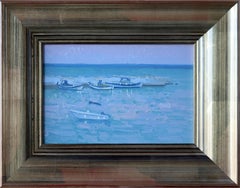 It's getting dark in the port of Bali