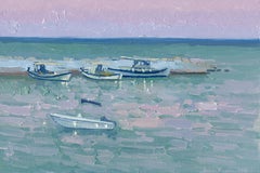 Es wird dunkel im Hafen von Bali