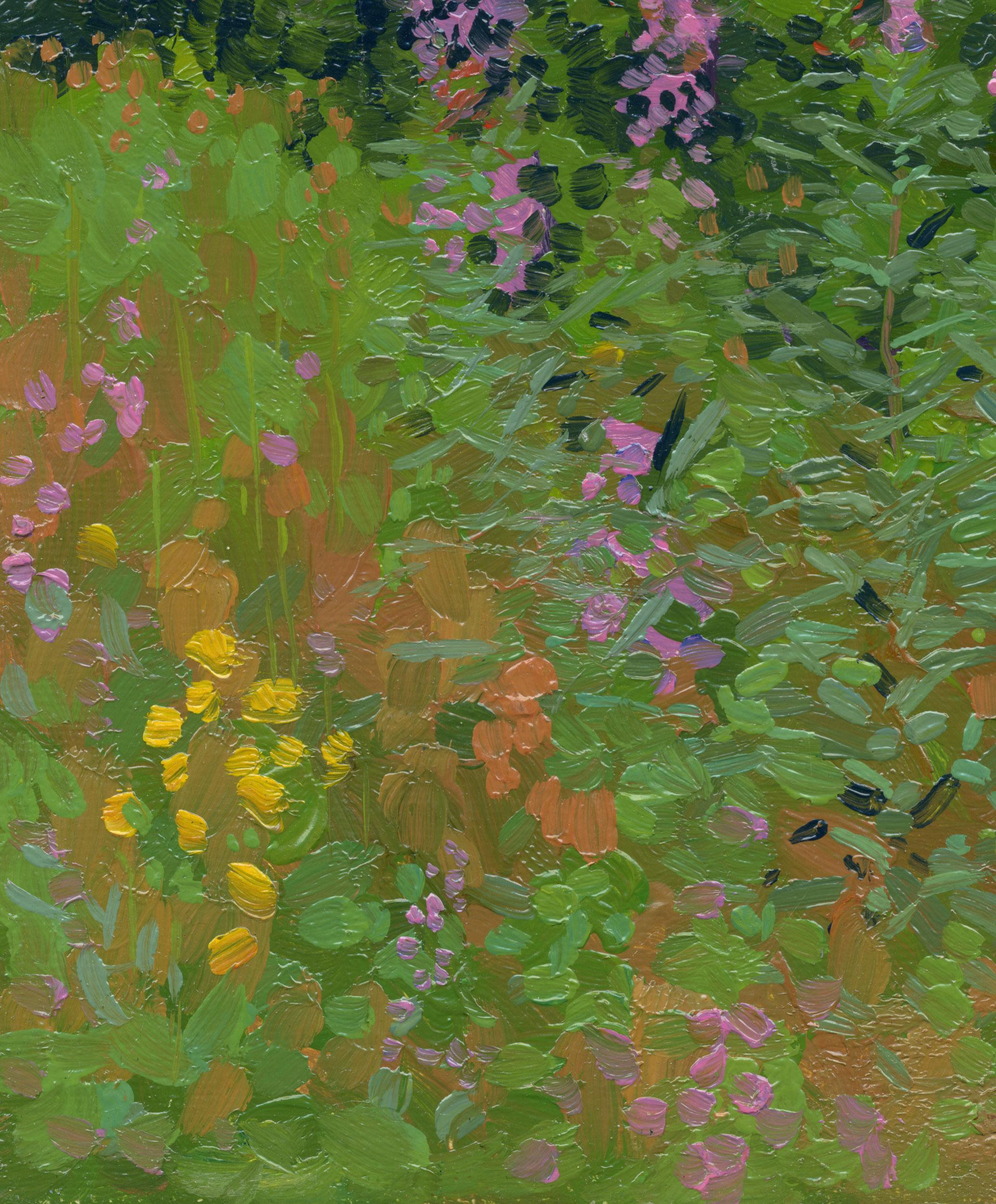 Ivan tea, fiore di campo Pittura ad olio originale impressionista di Simon Kozhin in vendita 9