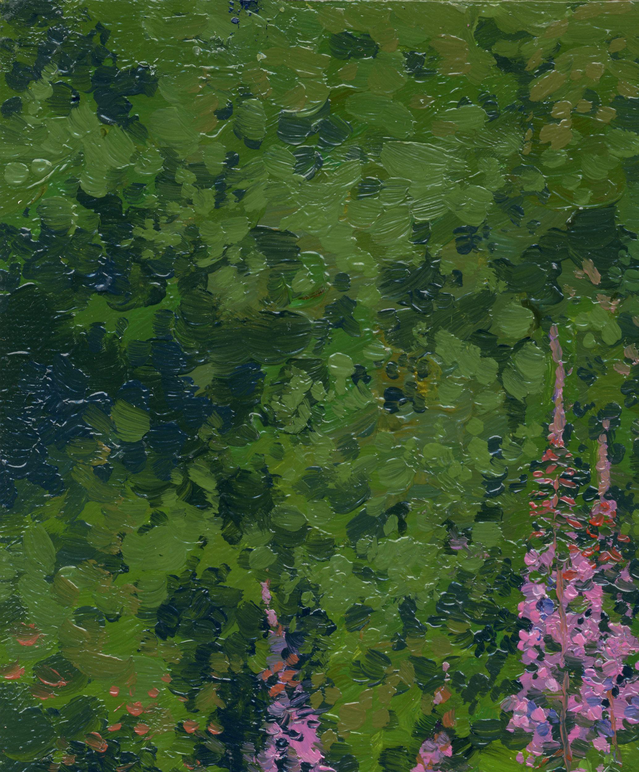 Ivan tea, fiore di campo Pittura ad olio originale impressionista di Simon Kozhin in vendita 7