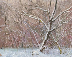 Nieve de enero en el río Chertanovka, Pintura, Lienzo, óleo. 39,3 x 49,9 cm