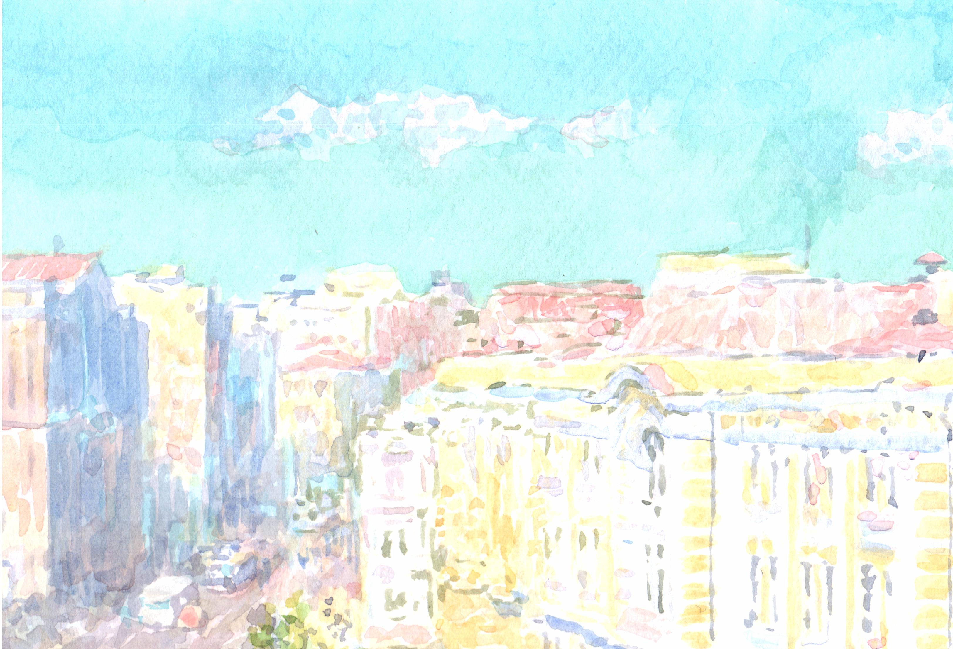 Charkiw. Noon – Painting von Simon Kozhin