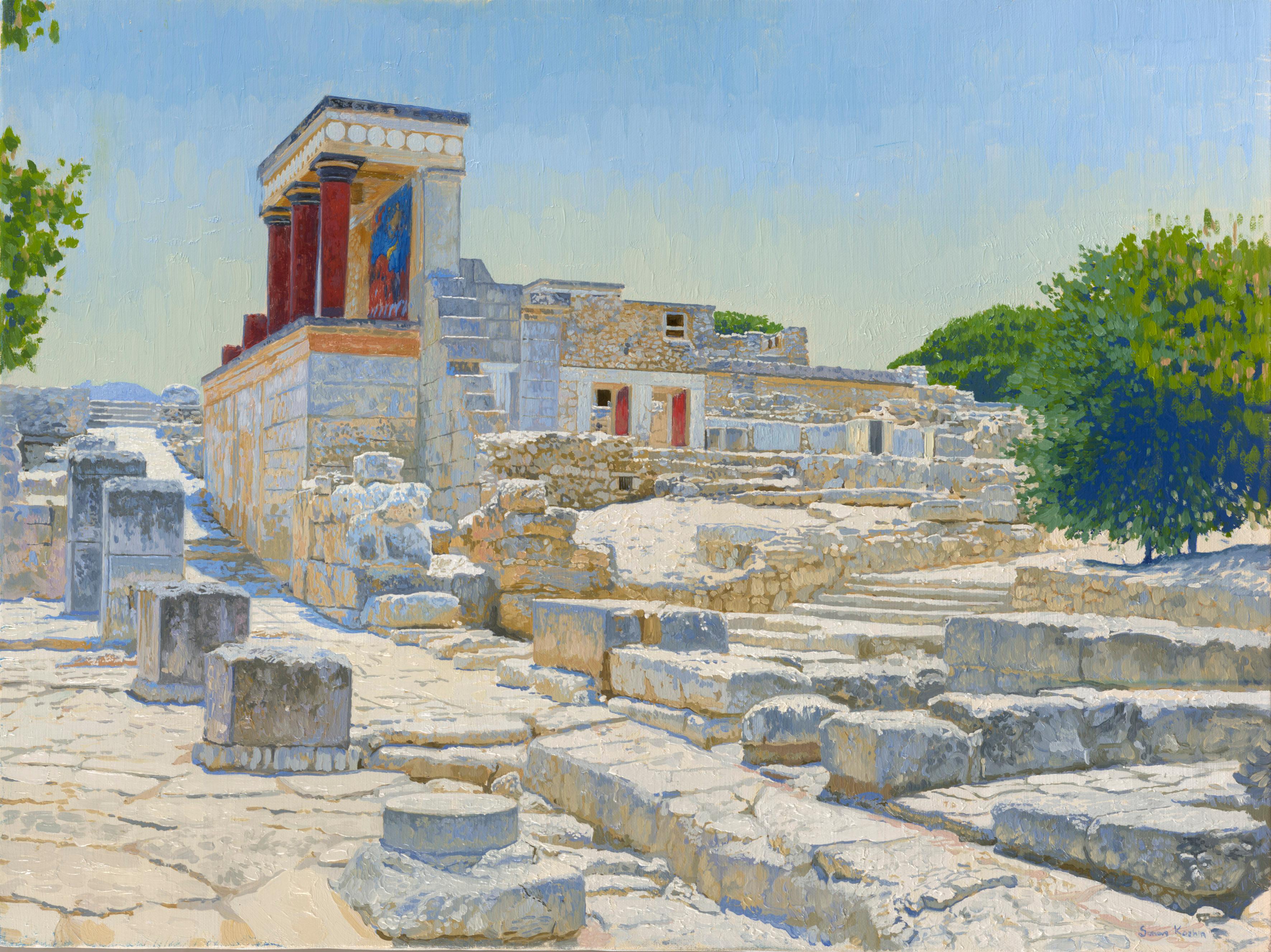 Landscape Painting de Simon Kozhin - Cnosos. Creta