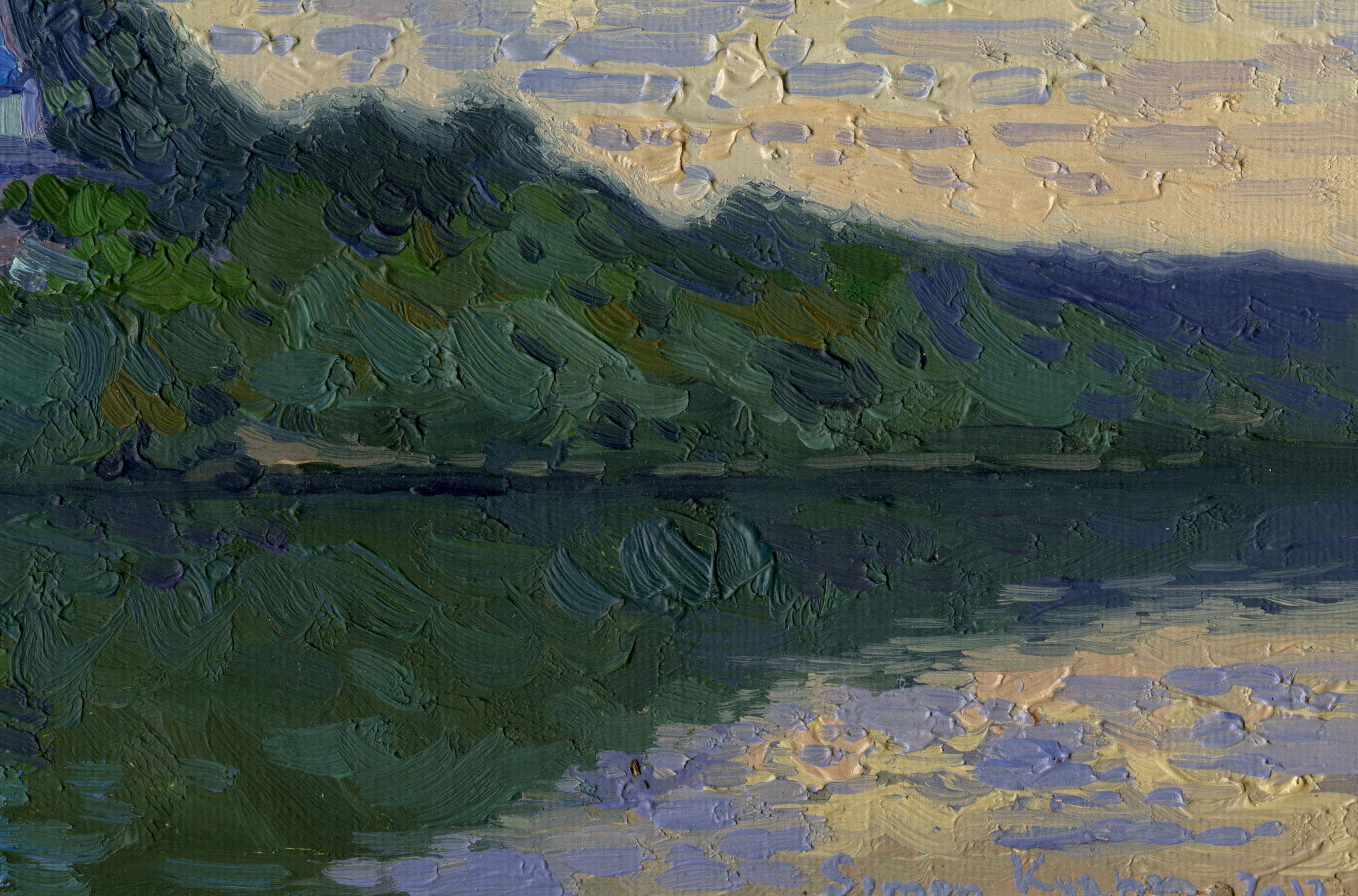 Peinture originale de paysage à l'huile : 