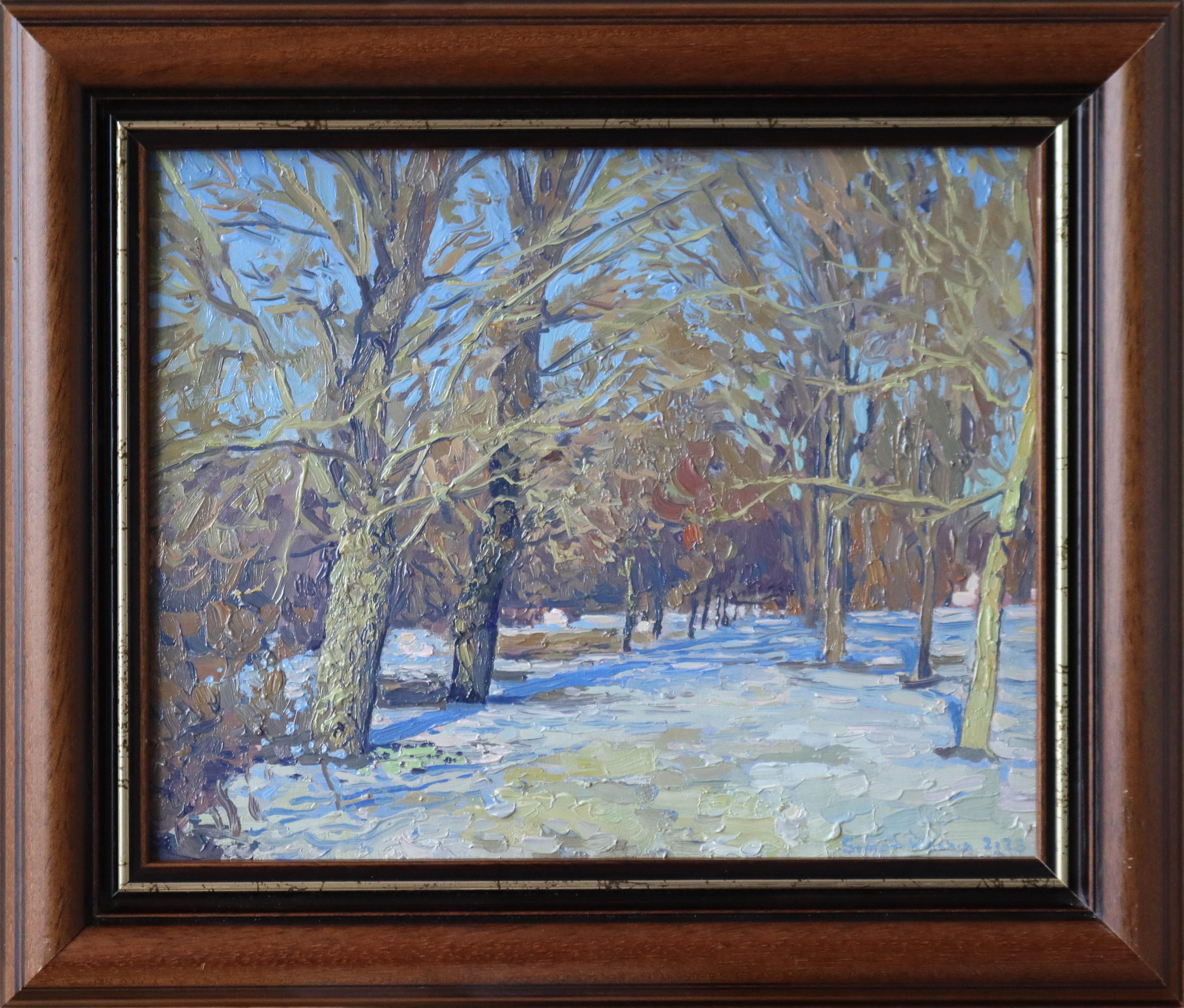 Last snow. March - Painting by Simon Kozhin