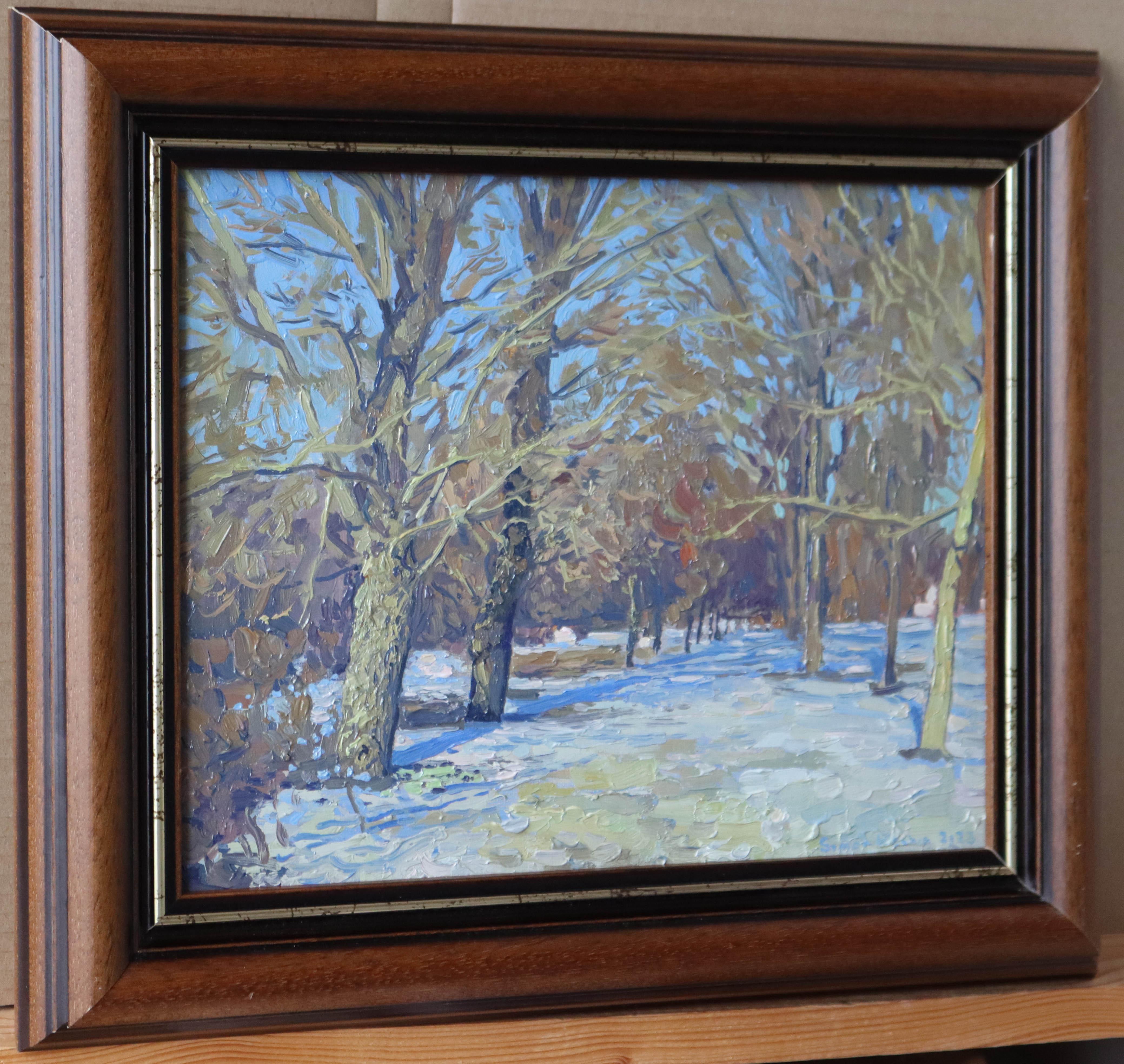 Letzter Schnee. März (Impressionismus), Painting, von Simon Kozhin