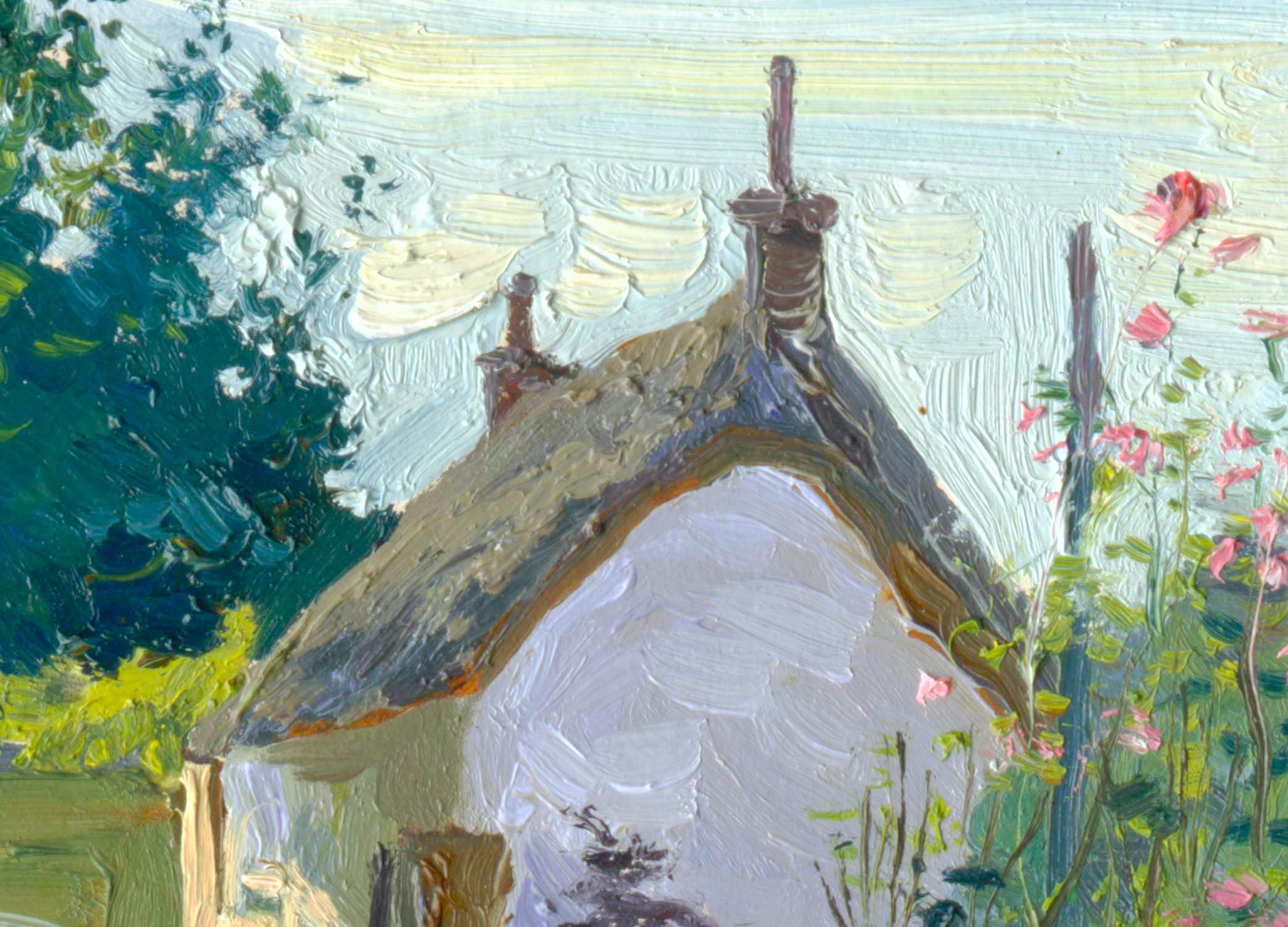 Little cottage. Haddenham - Painting by Simon Kozhin