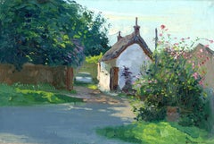 Little Cottage, Haddenham - Impressionist Oil Painting, 2000s