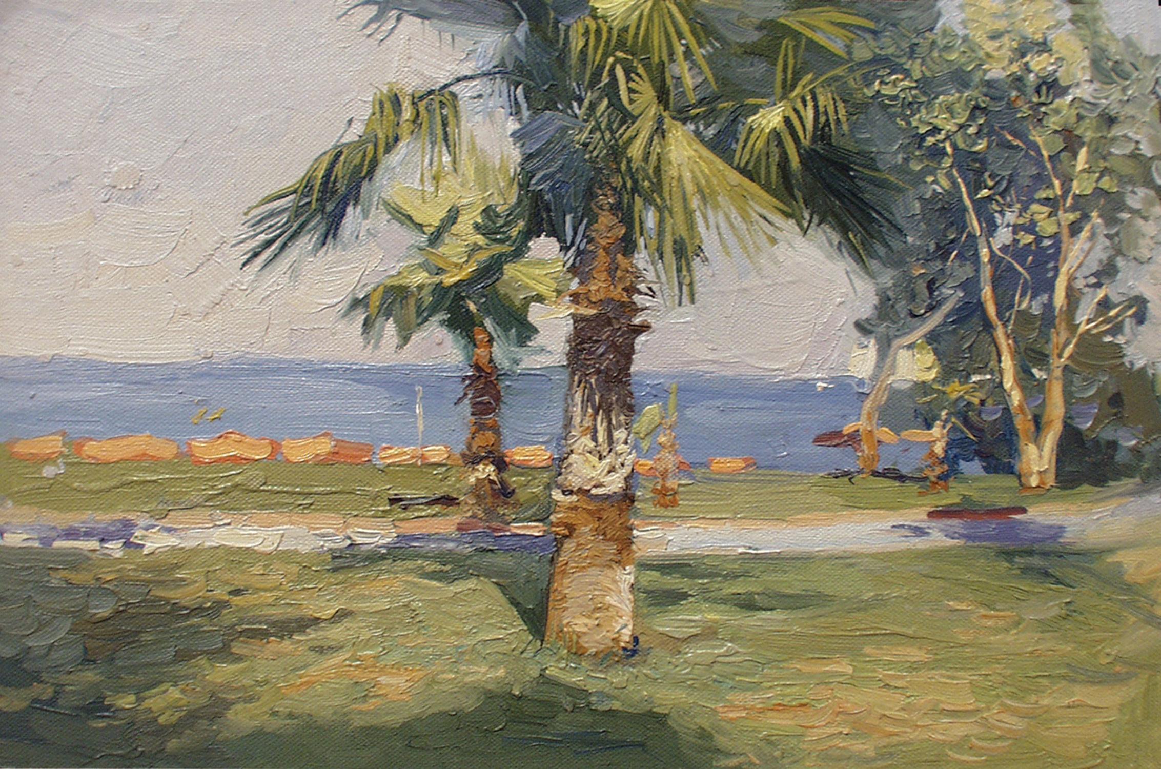 Simon Kozhin Landscape Painting - Lycian palms