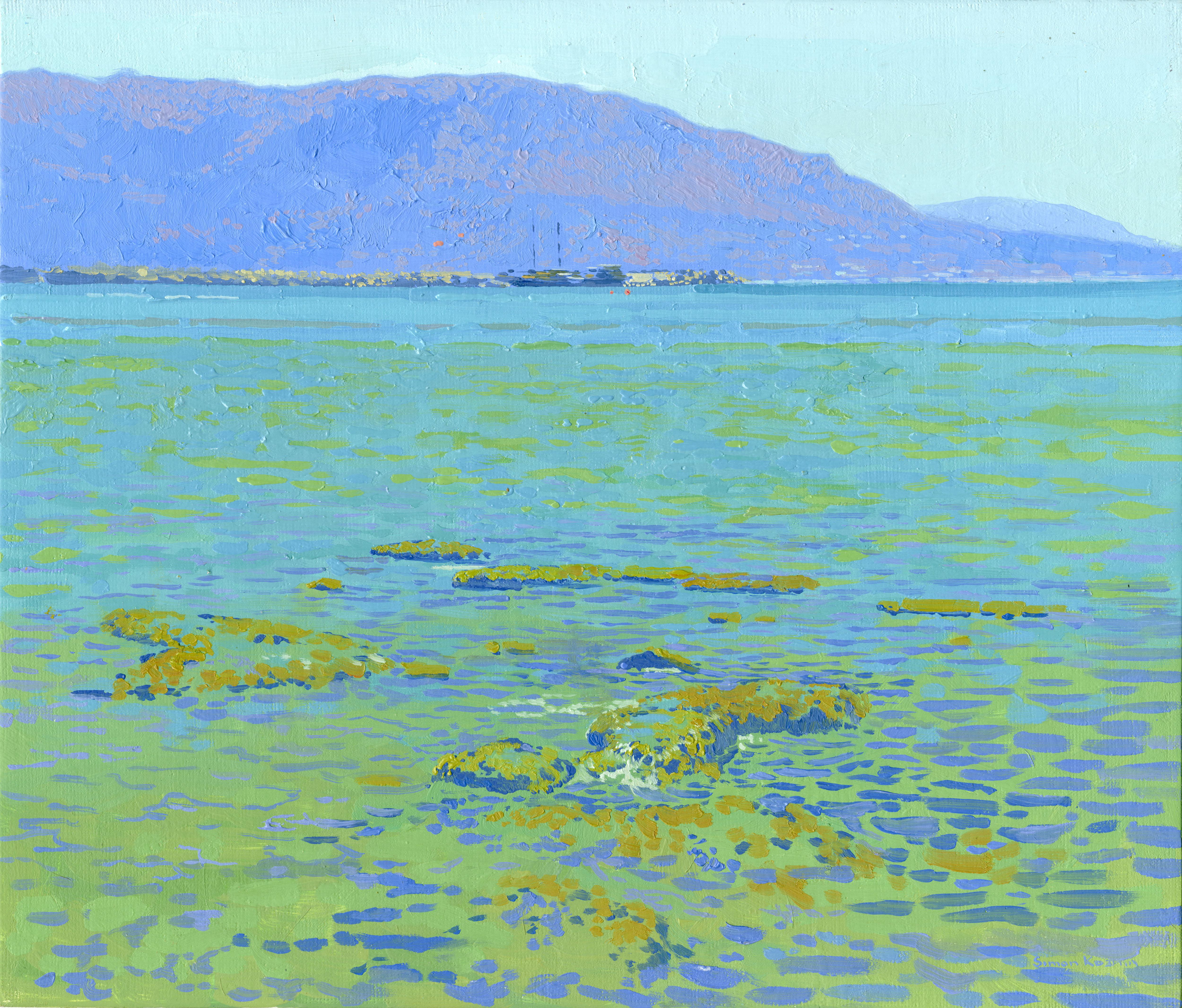 Landscape Painting Simon Kozhin - Baie de Malia à Noon