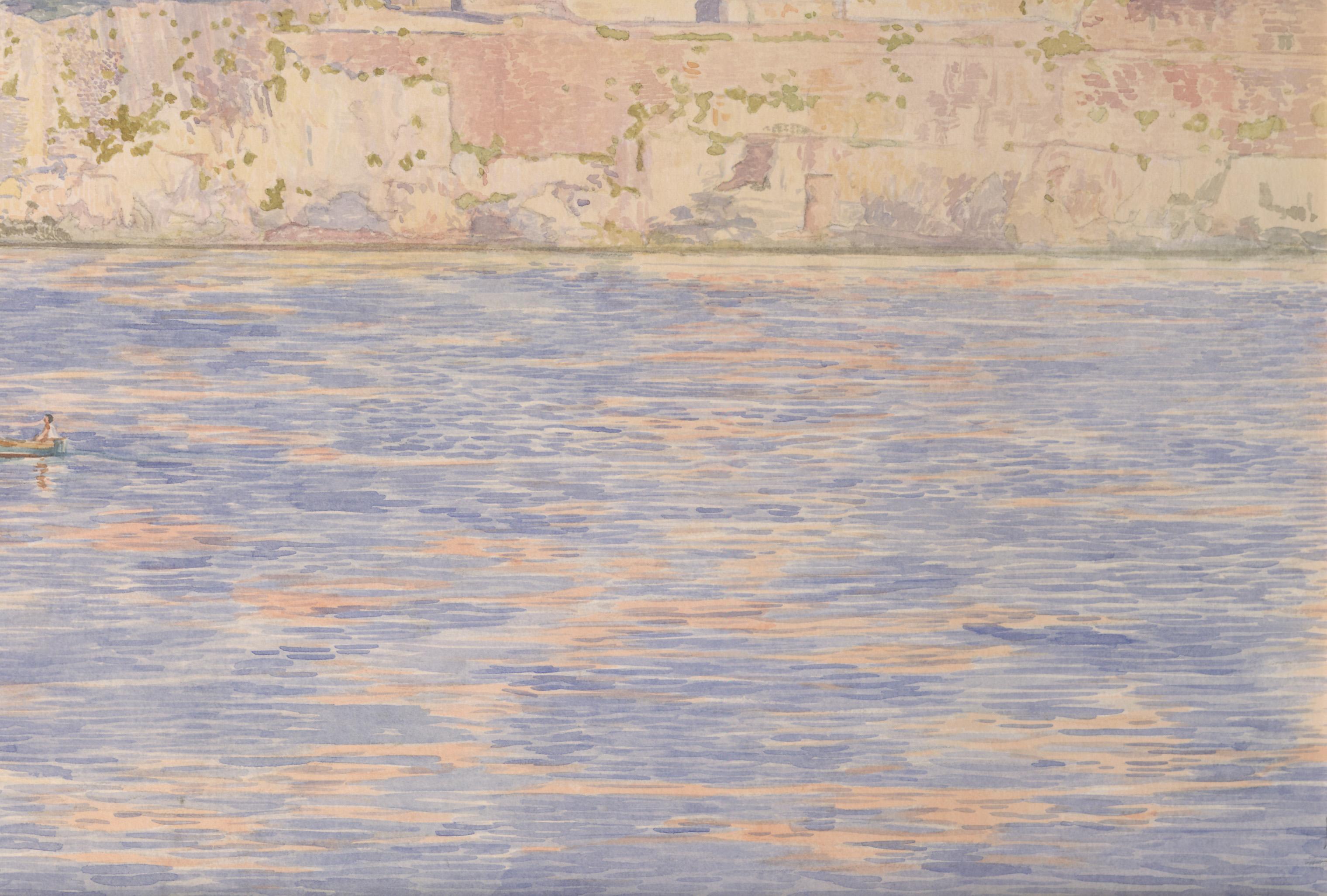 Malta. La Valeta - Landscape Painting Beige de Simon Kozhin