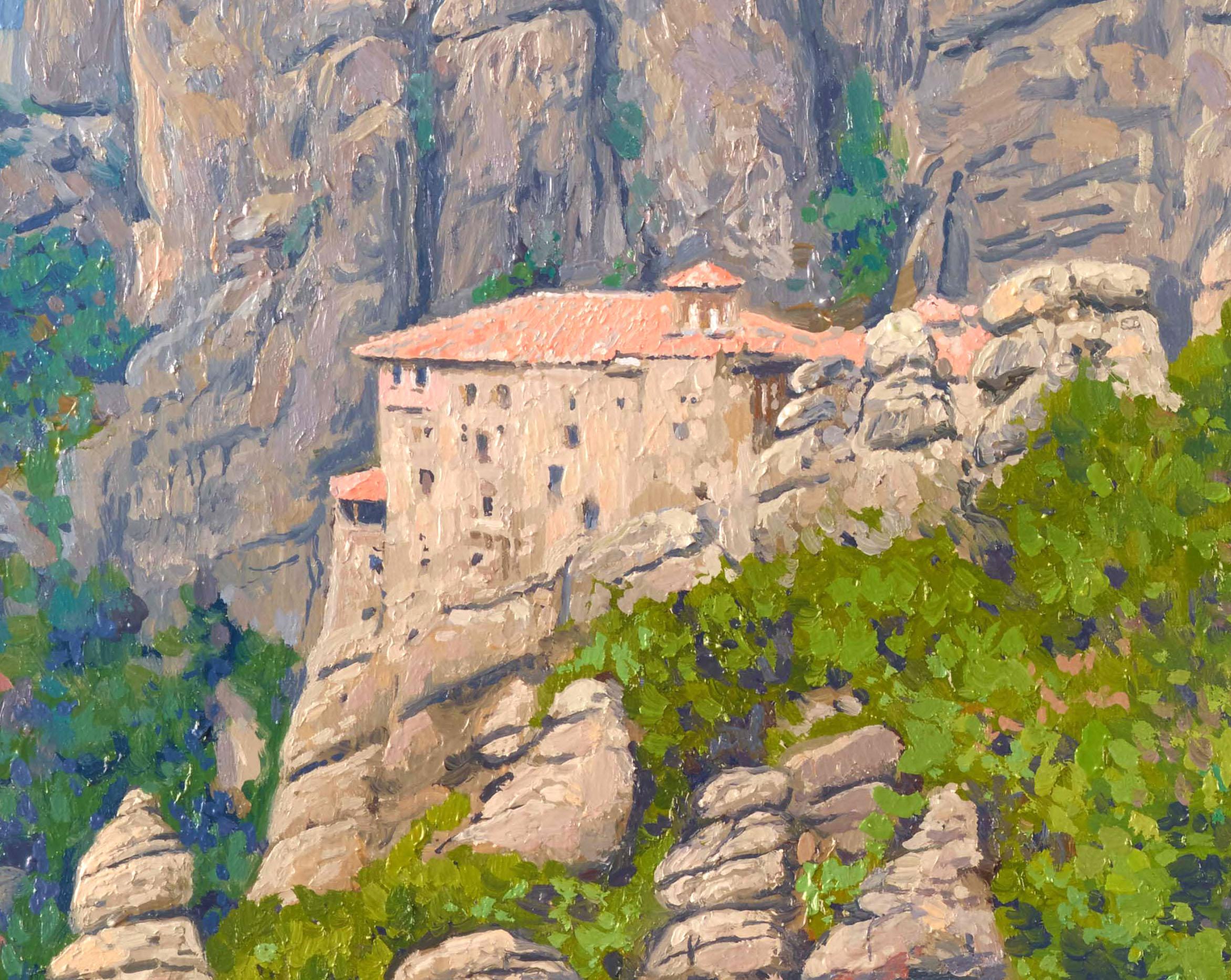 Meteora. Greece - Painting by Simon Kozhin