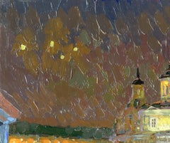 Moscow at night. Church of Metropolitan Philip of Moscow, in philistine Sloboda