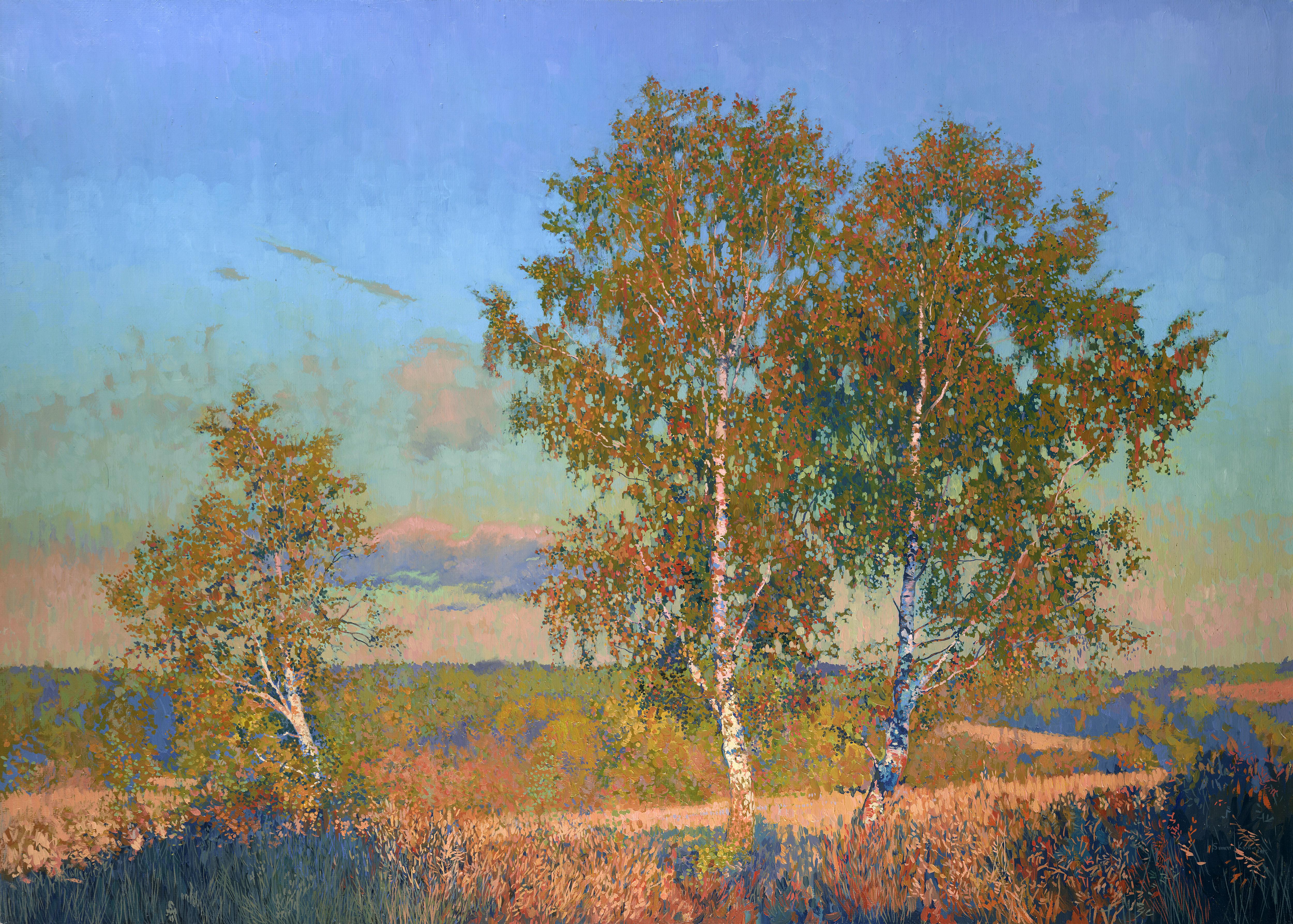 Simon Kozhin Landscape Painting - Near the Ilyinka village