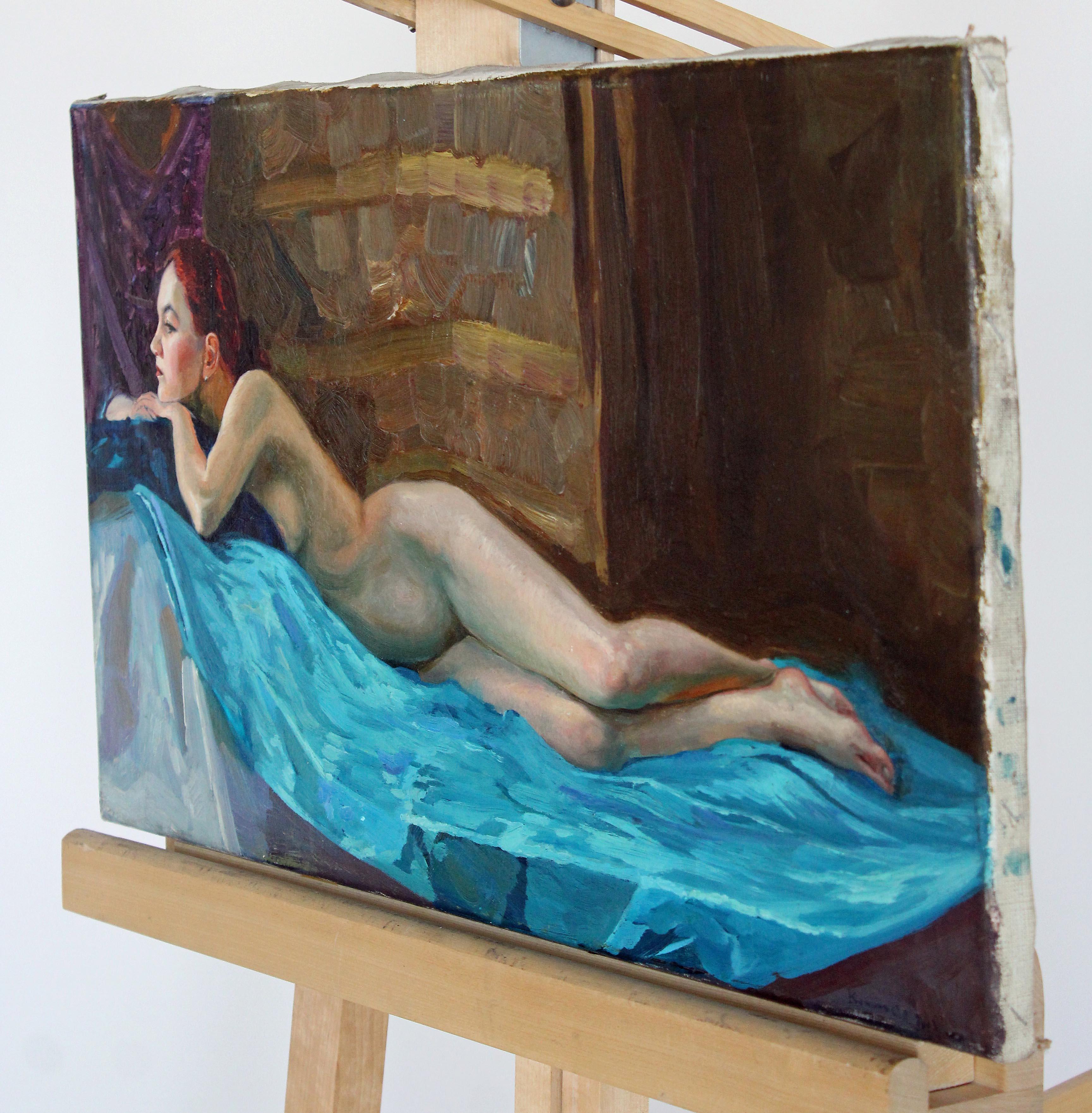 Nude - Painting by Simon Kozhin