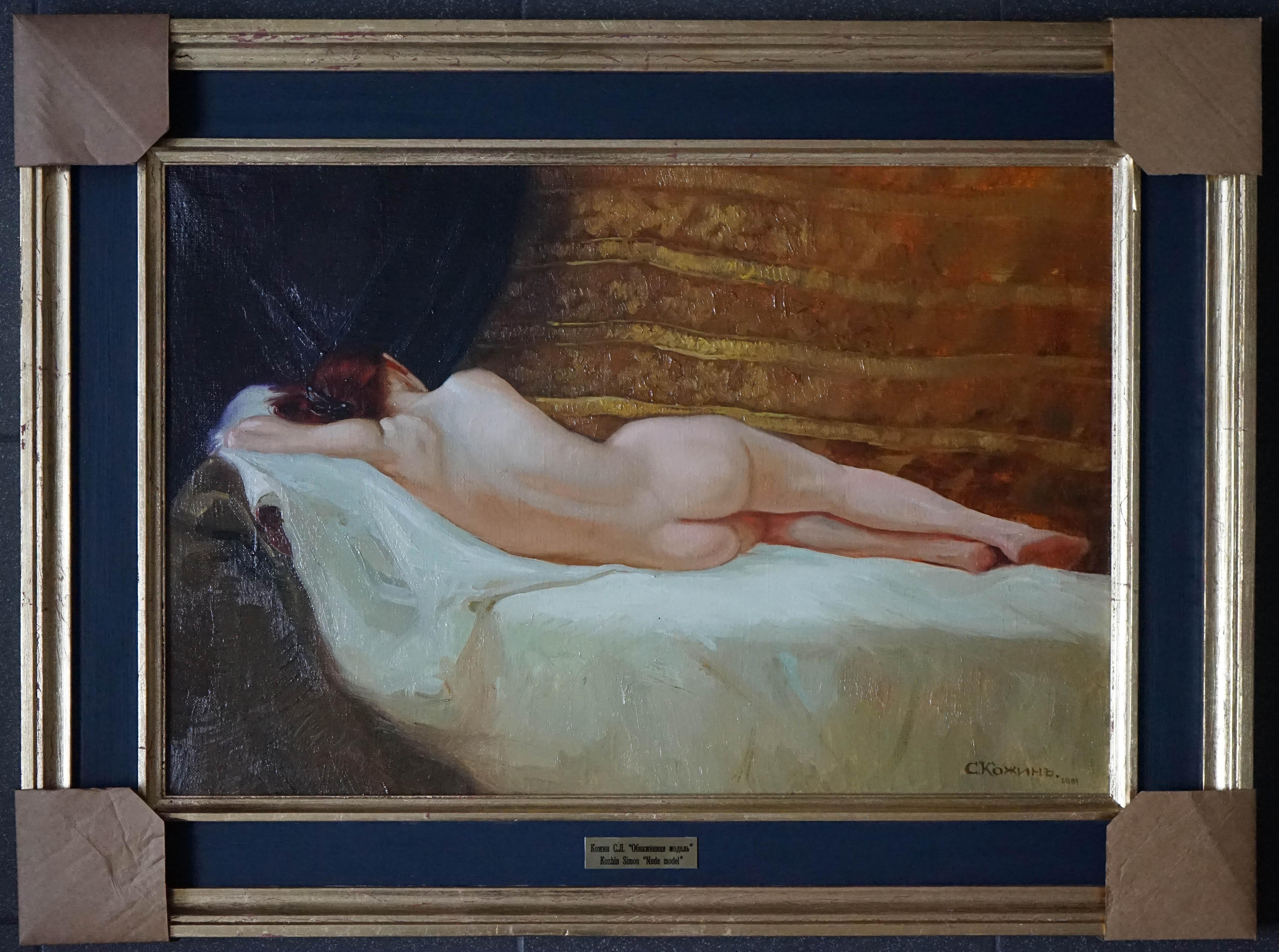 Nude, Original Figurative Realist Woman Oil Painting by Simon Kozhin For Sale 13