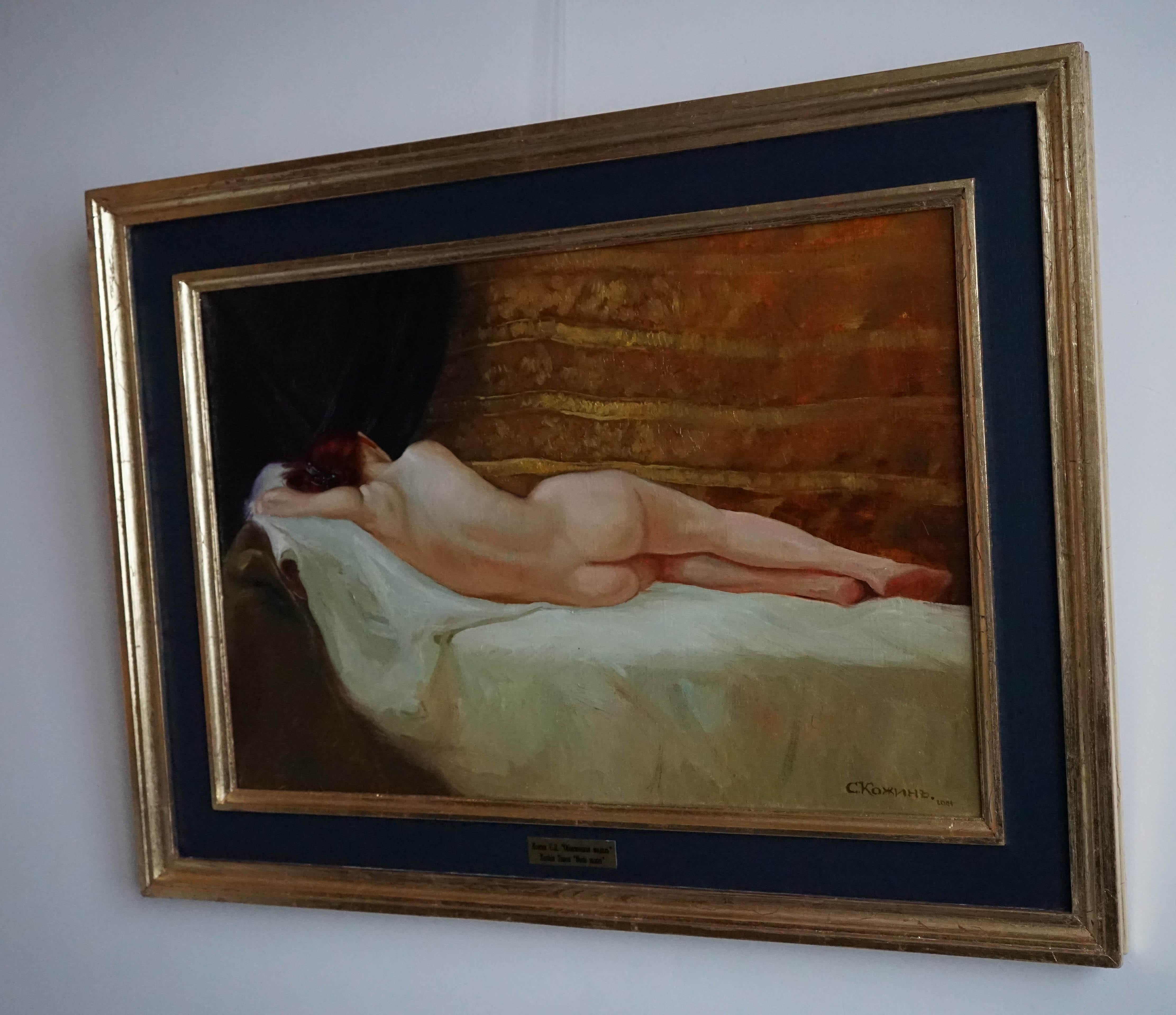 Nude, Original Figurative Realist Woman Oil Painting by Simon Kozhin For Sale 5