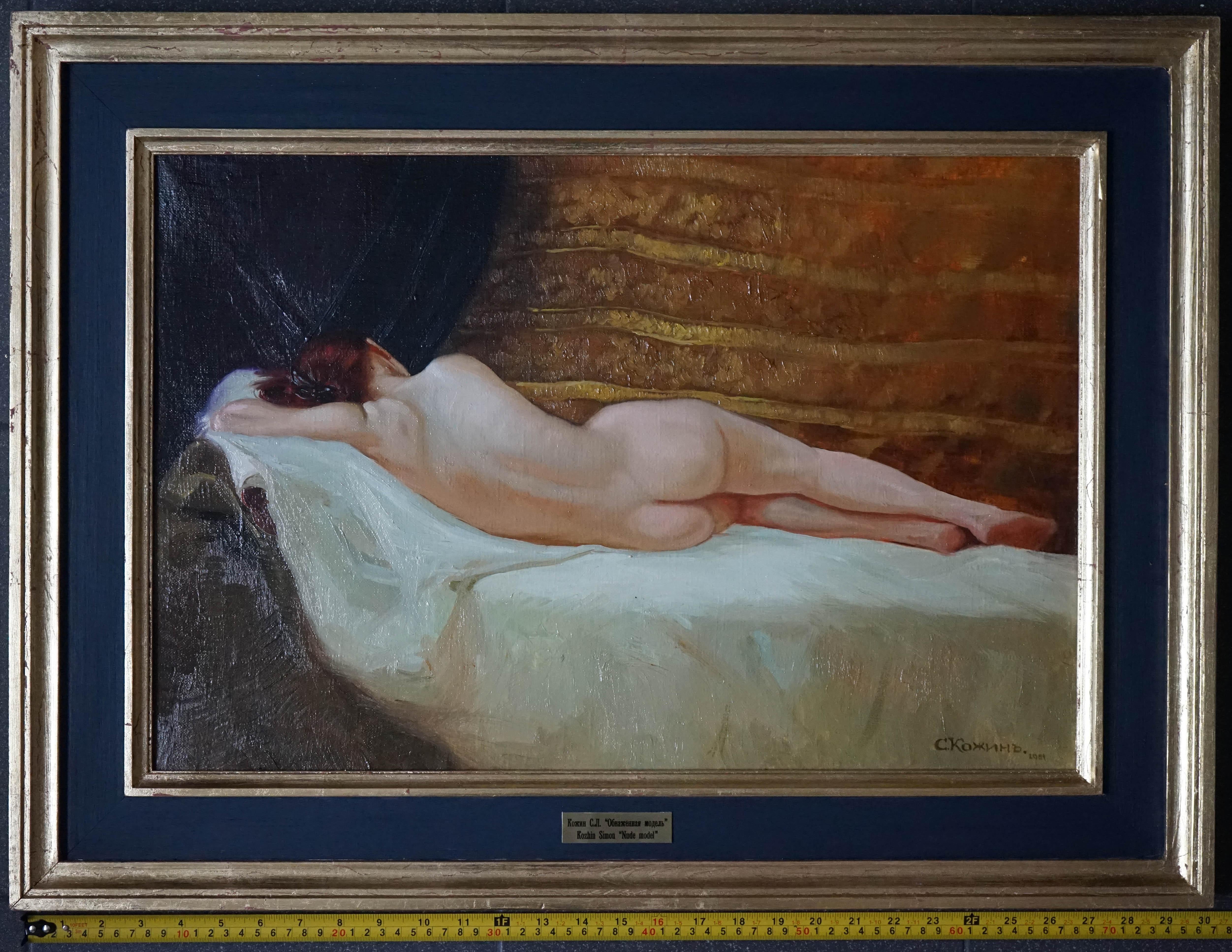 Nude, Original Figurative Realist Woman Oil Painting by Simon Kozhin For Sale 6
