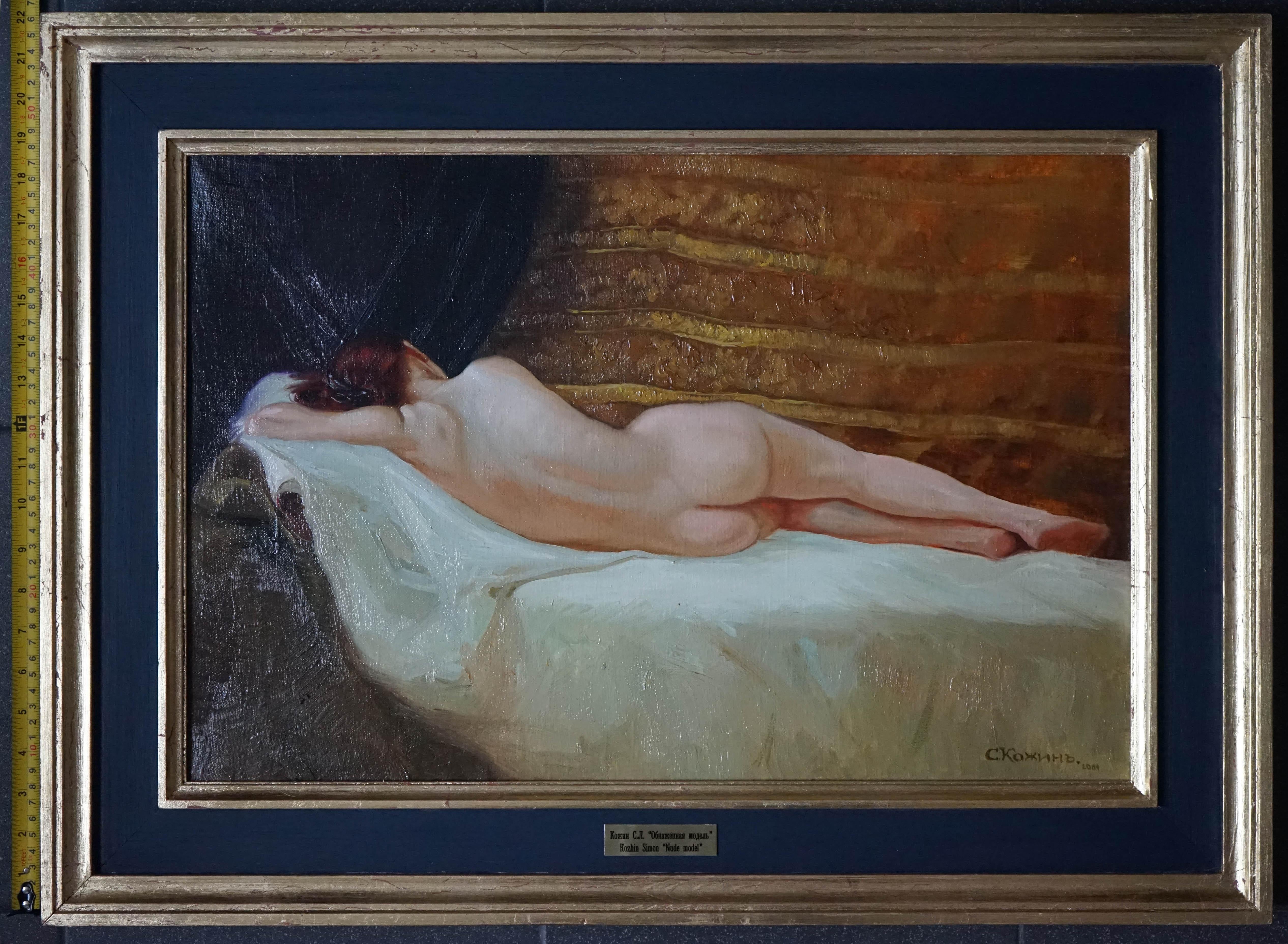 Nude, Original Figurative Realist Woman Oil Painting by Simon Kozhin For Sale 7