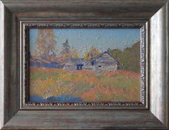 Abend im Oktober. Semyonovskoe, Original-Ölgemälde von Simon Kozhin