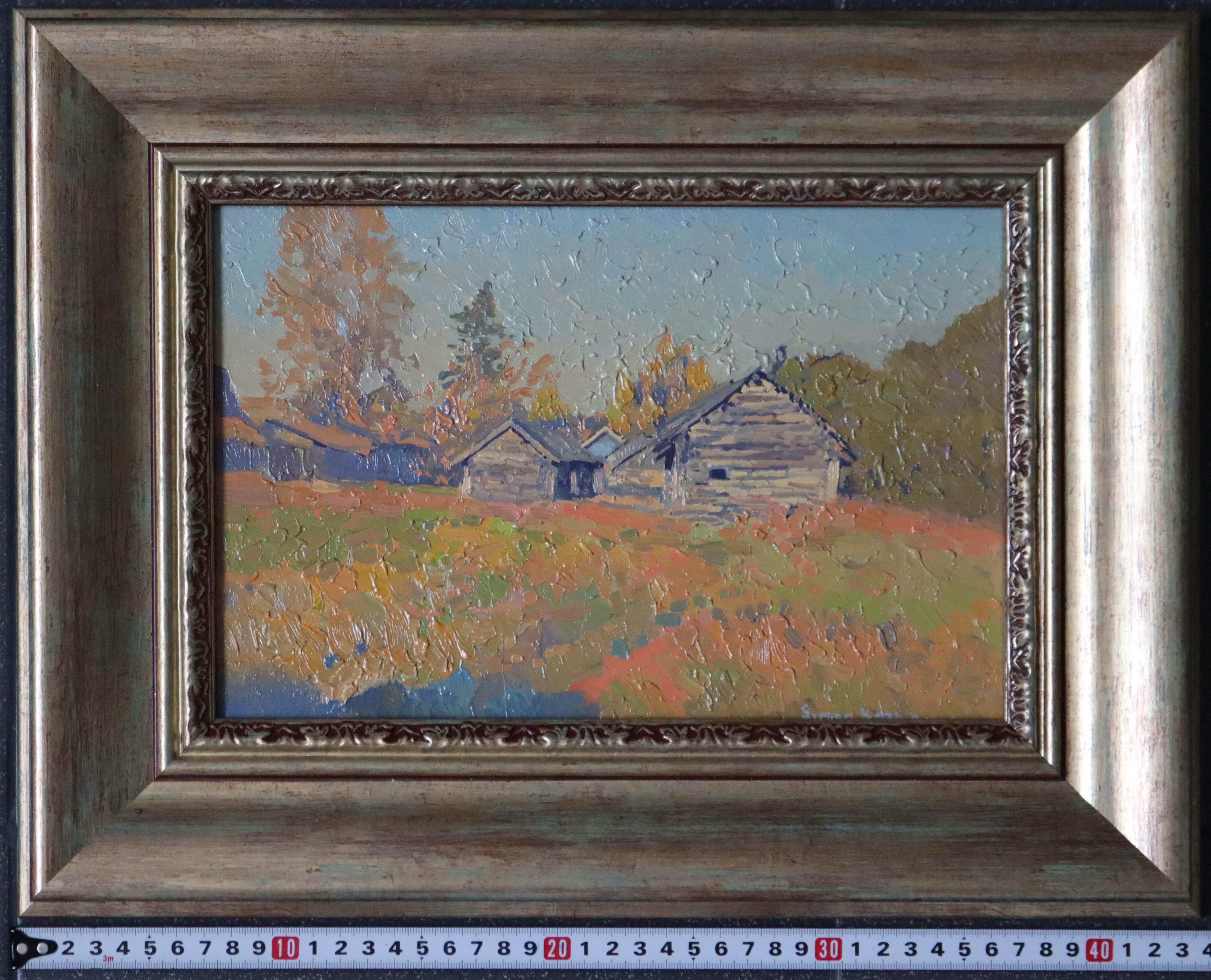 October evening. Semyonovskoe, Original Oil Painting by Simon Kozhin For Sale 6