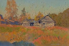 October evening. Semyonovskoe, Original Oil Painting by Simon Kozhin