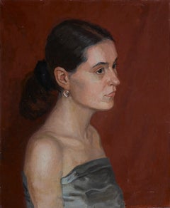 Oksana Sergeevna Mishchenko Realist portreit painting 1999 Oil on canvas New