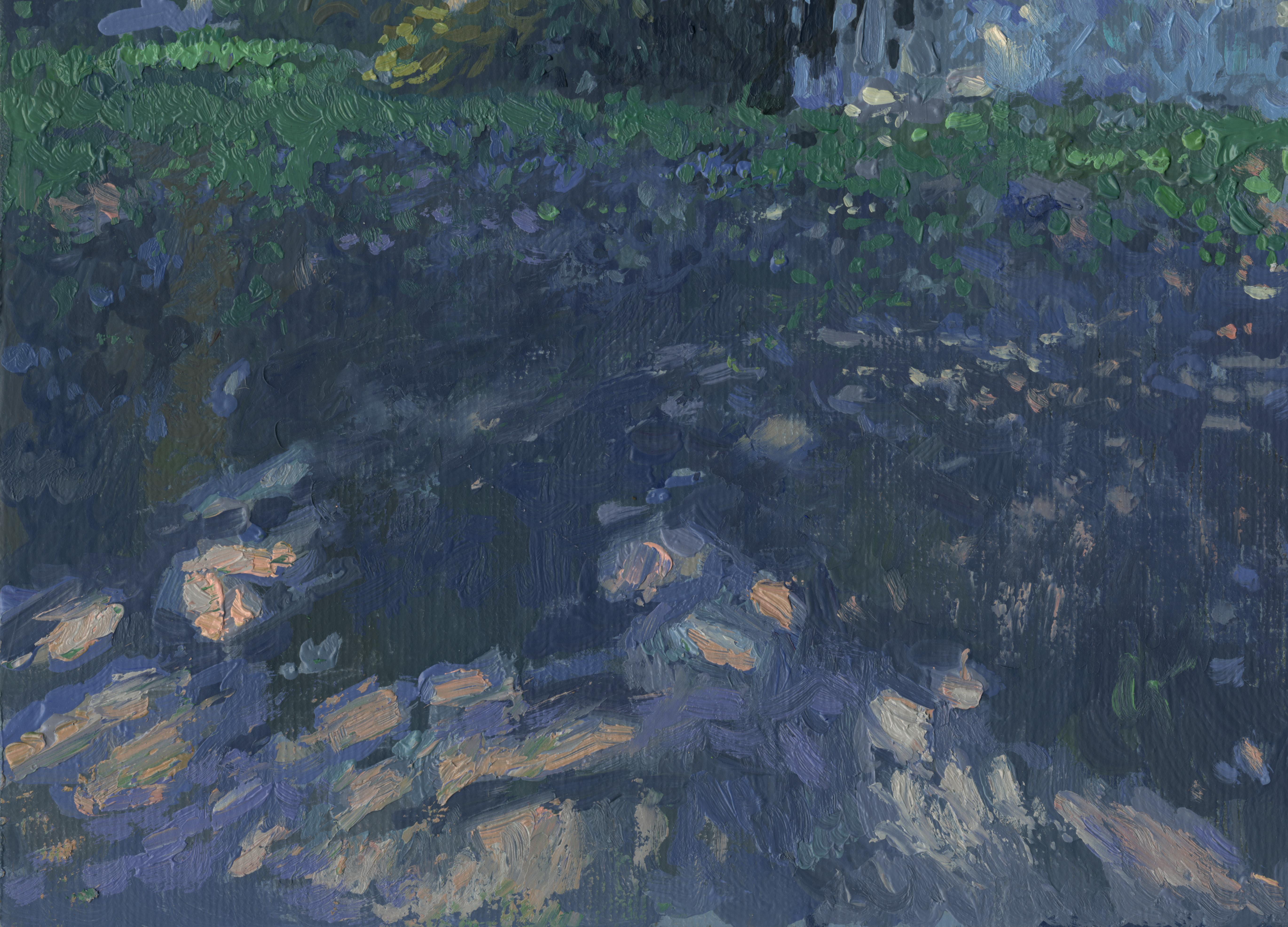 Una vecchia casa. Chamzinka - Landscape Painting Grigio di Simon Kozhin