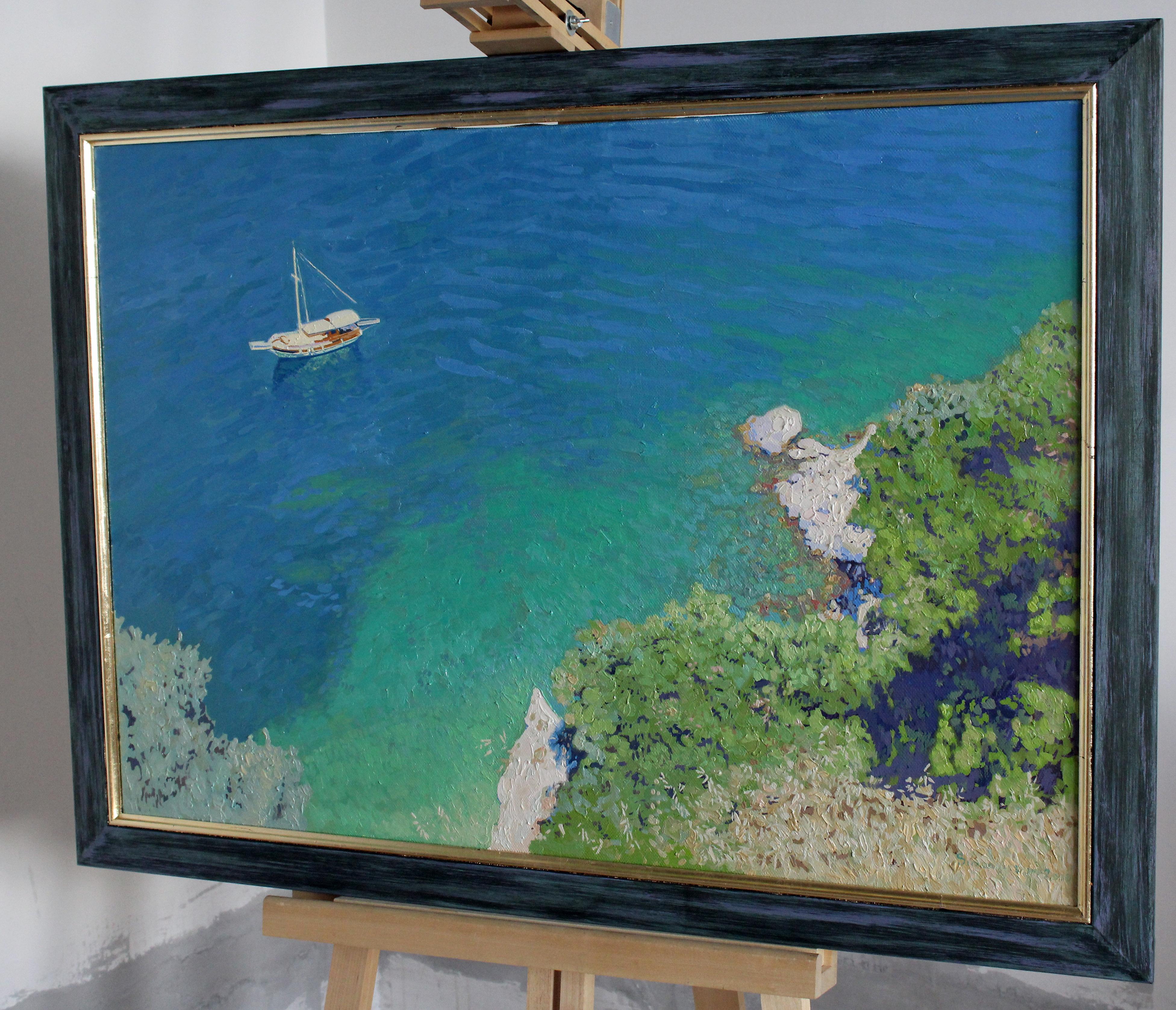 On the rocky shores - Impressionist Painting by Simon Kozhin