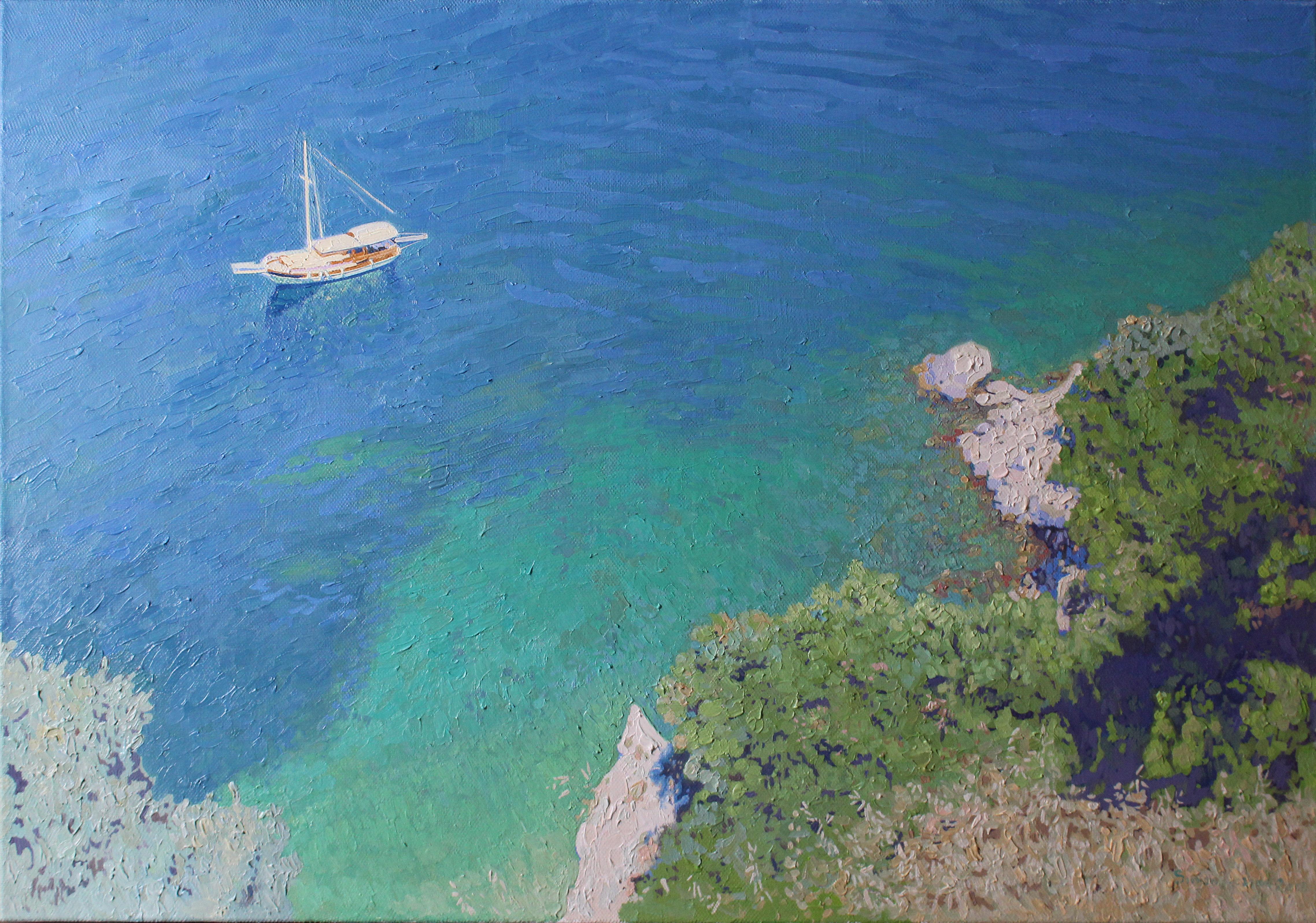 Simon Kozhin Landscape Painting - On the rocky shores
