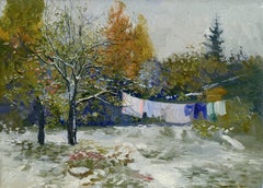 Opalikha. Primera nieve Pintura impresionista 2002 Óleo sobre tabla 25 x 35 cm Enmarcado