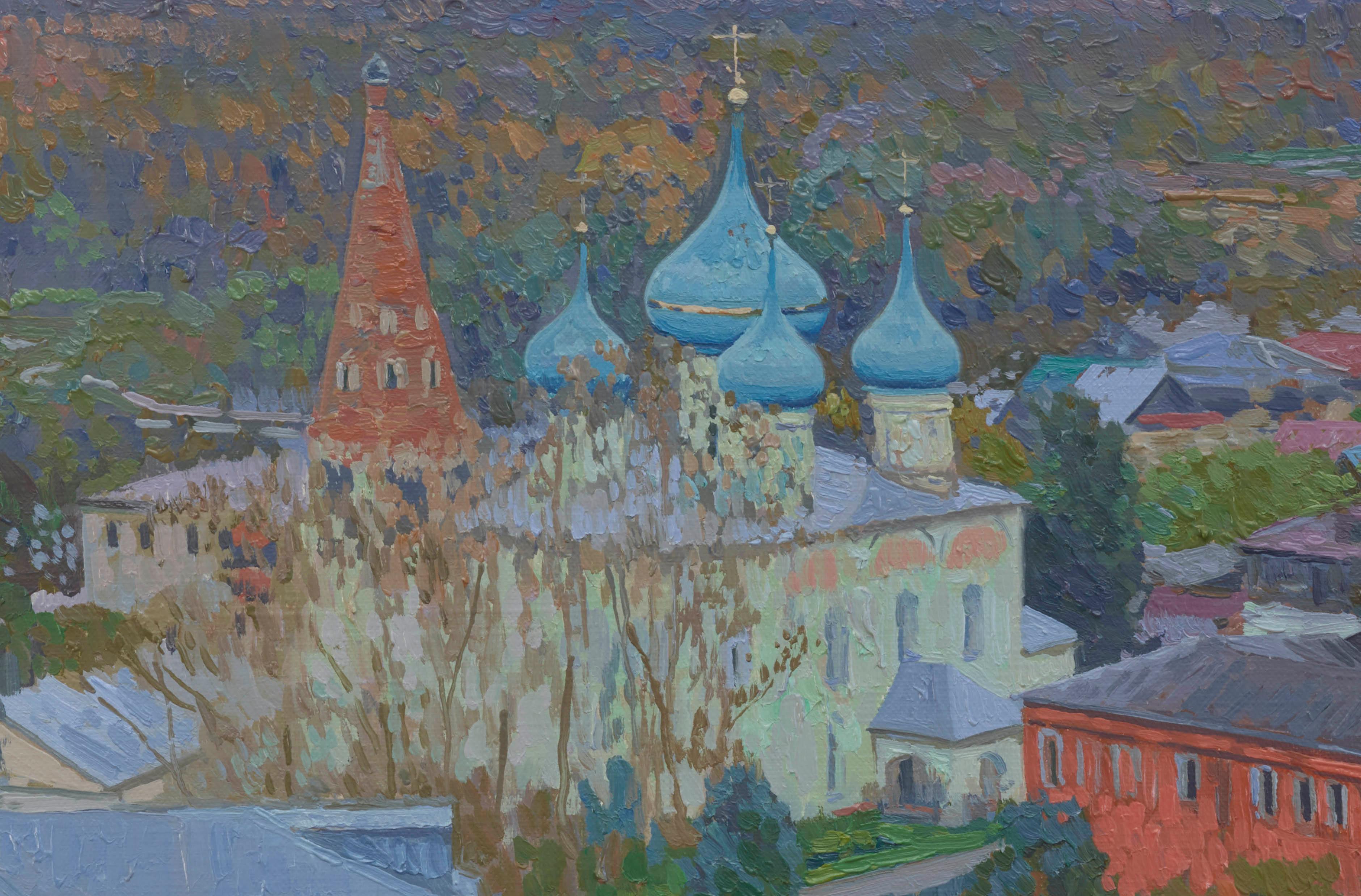 Panorama of Gorokhovets - Impressionist Painting by Simon Kozhin