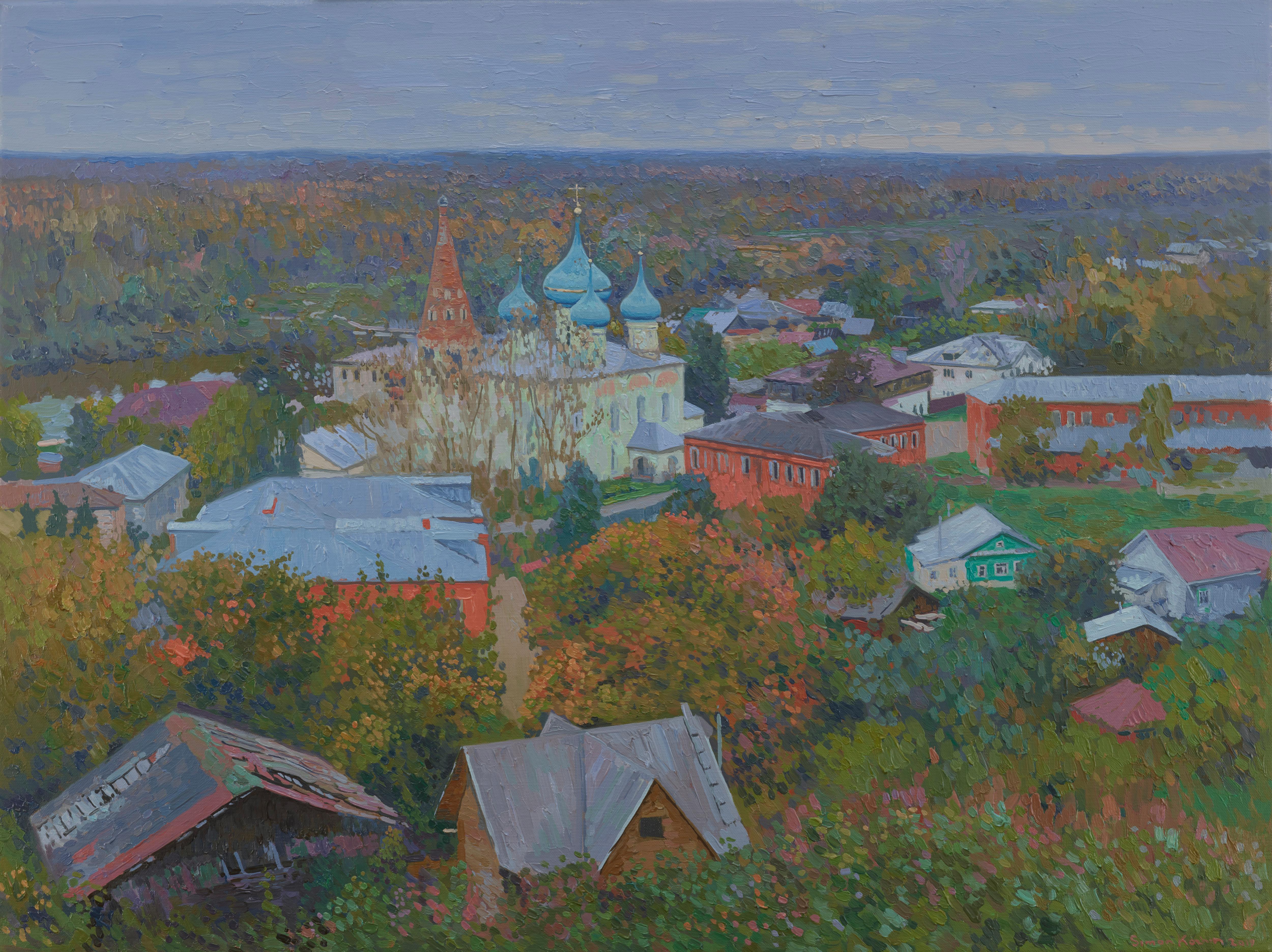 Simon Kozhin Landscape Painting - Panorama of Gorokhovets