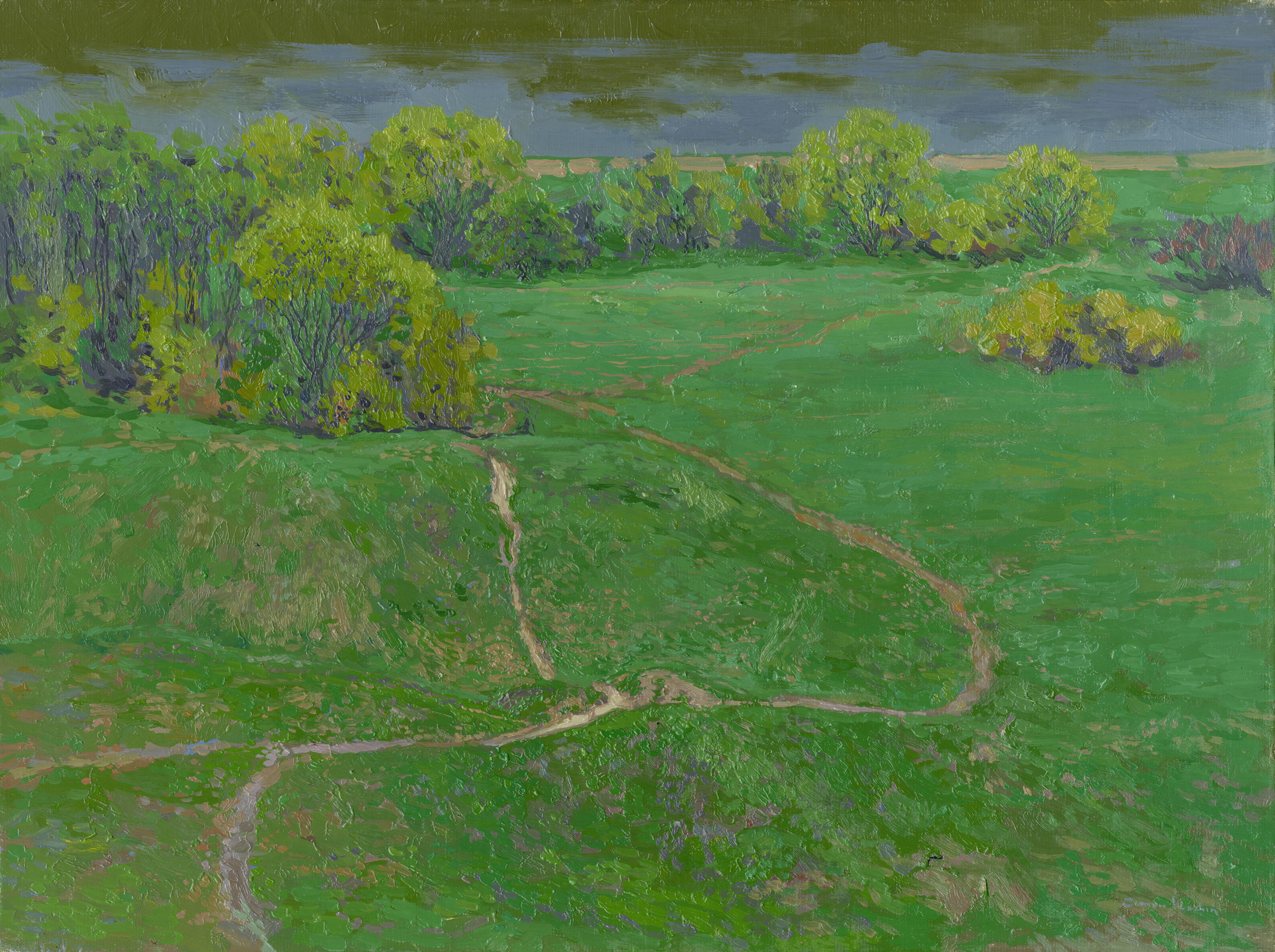 Simon Kozhin Landscape Painting - Path leading down. Kolomenskoye