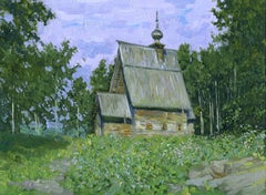 Plyos. Kirche der Auferstehung Christi auf dem Berg Levitan Impressionistisch Neu